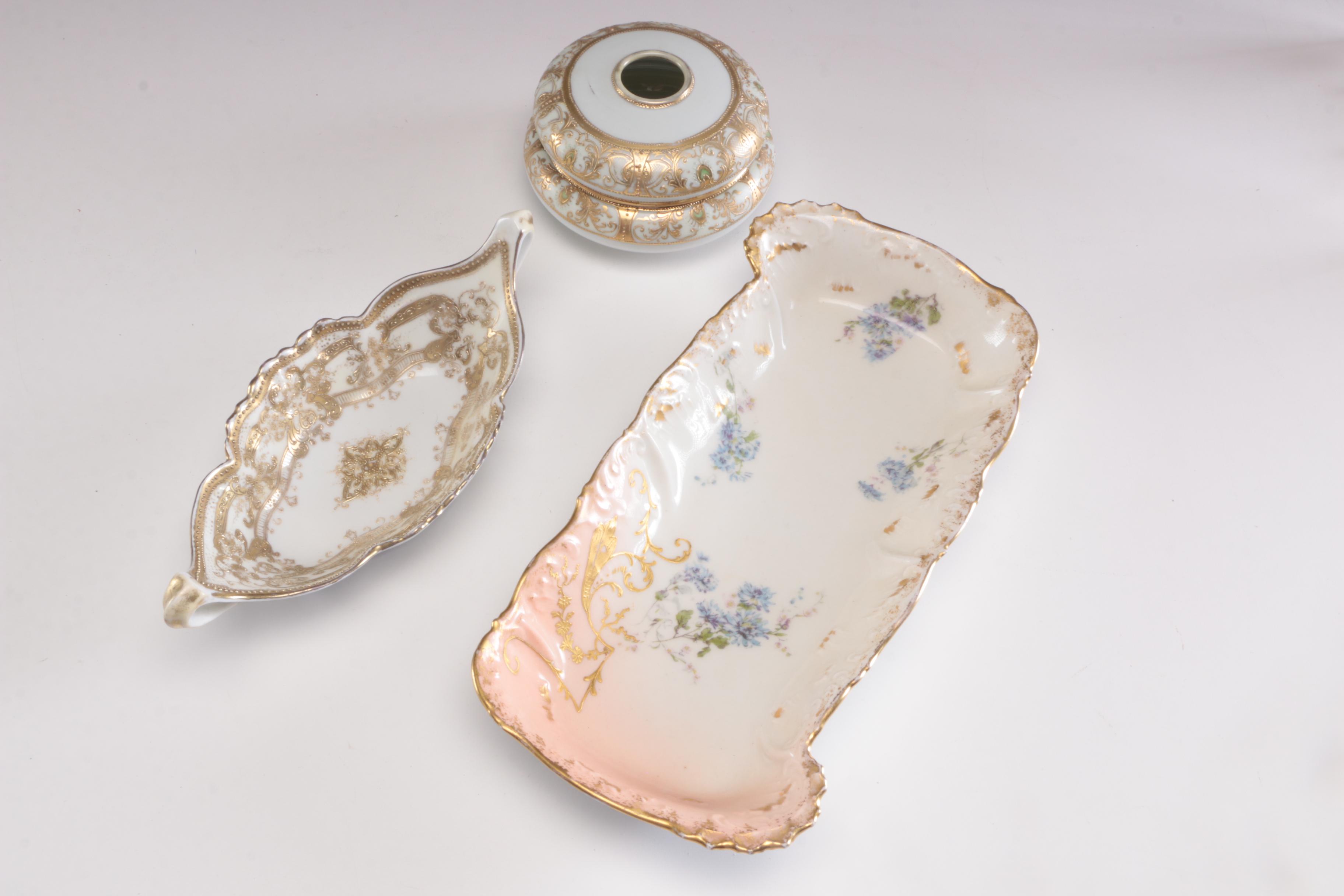Haviland, Z S & Co., and Other Hand-Painted Porcelain Dinnerware