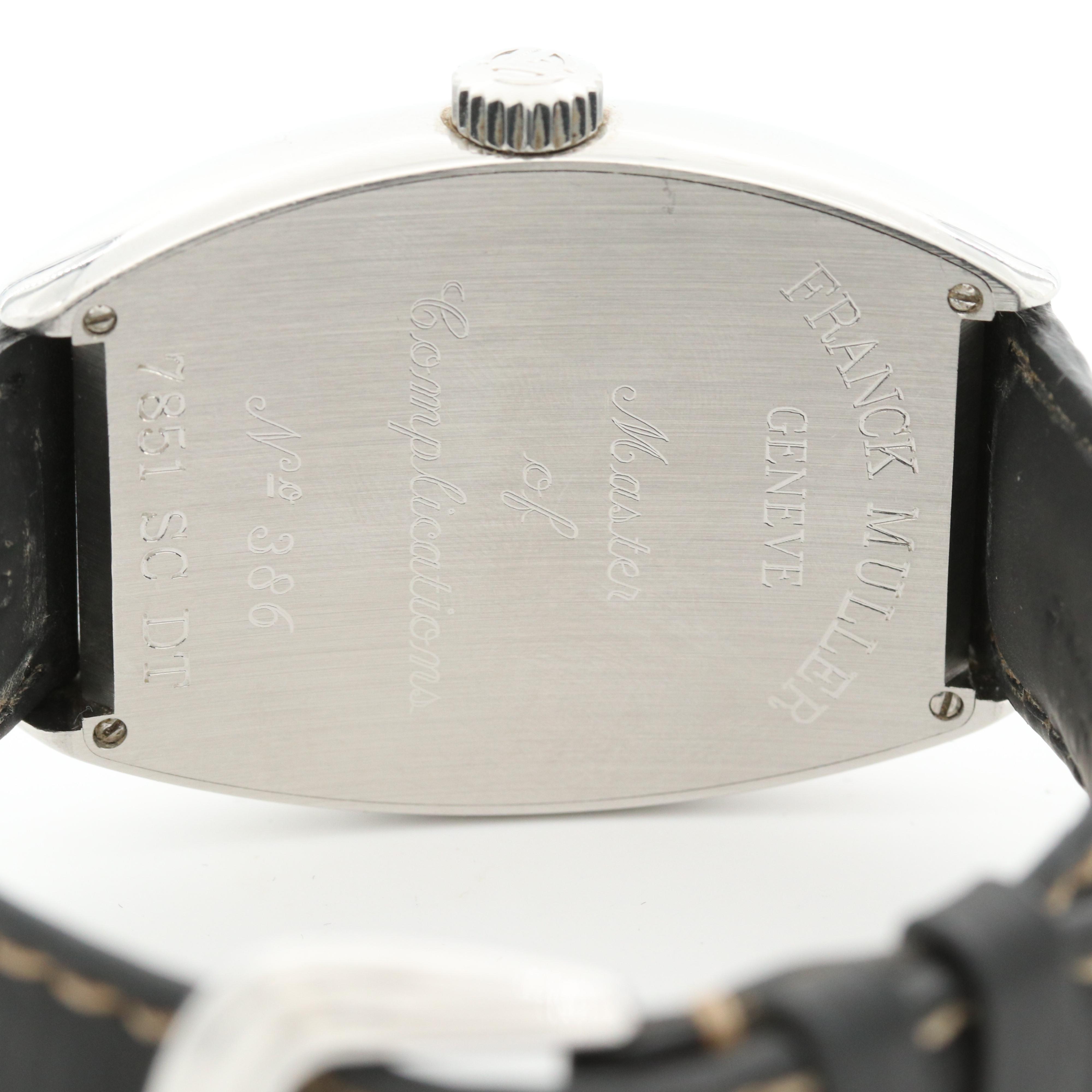 Franck Muller Cintrée Curvex Stainless Steel Automatic Enamel Dial Watch