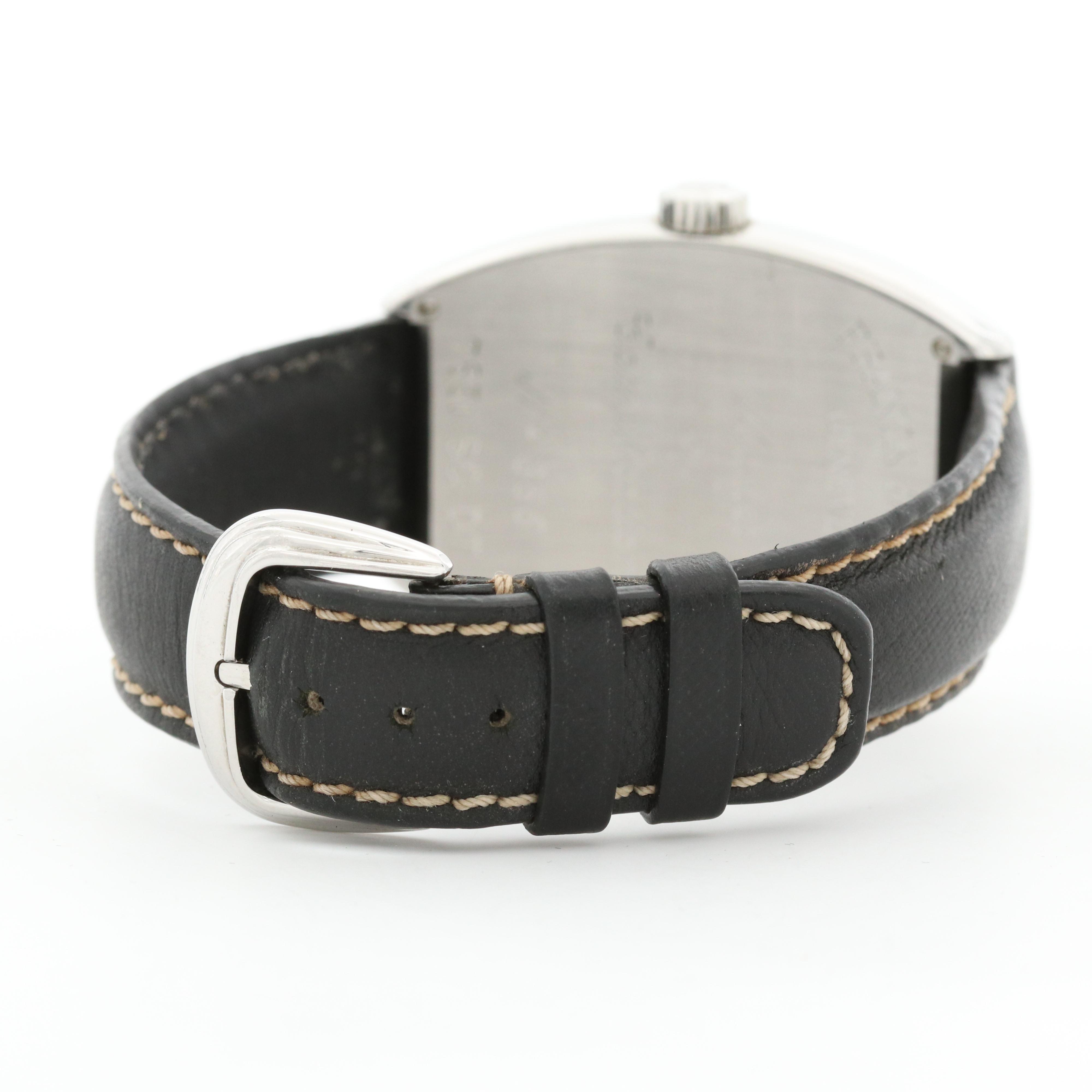 Franck Muller Cintrée Curvex Stainless Steel Automatic Enamel Dial Watch