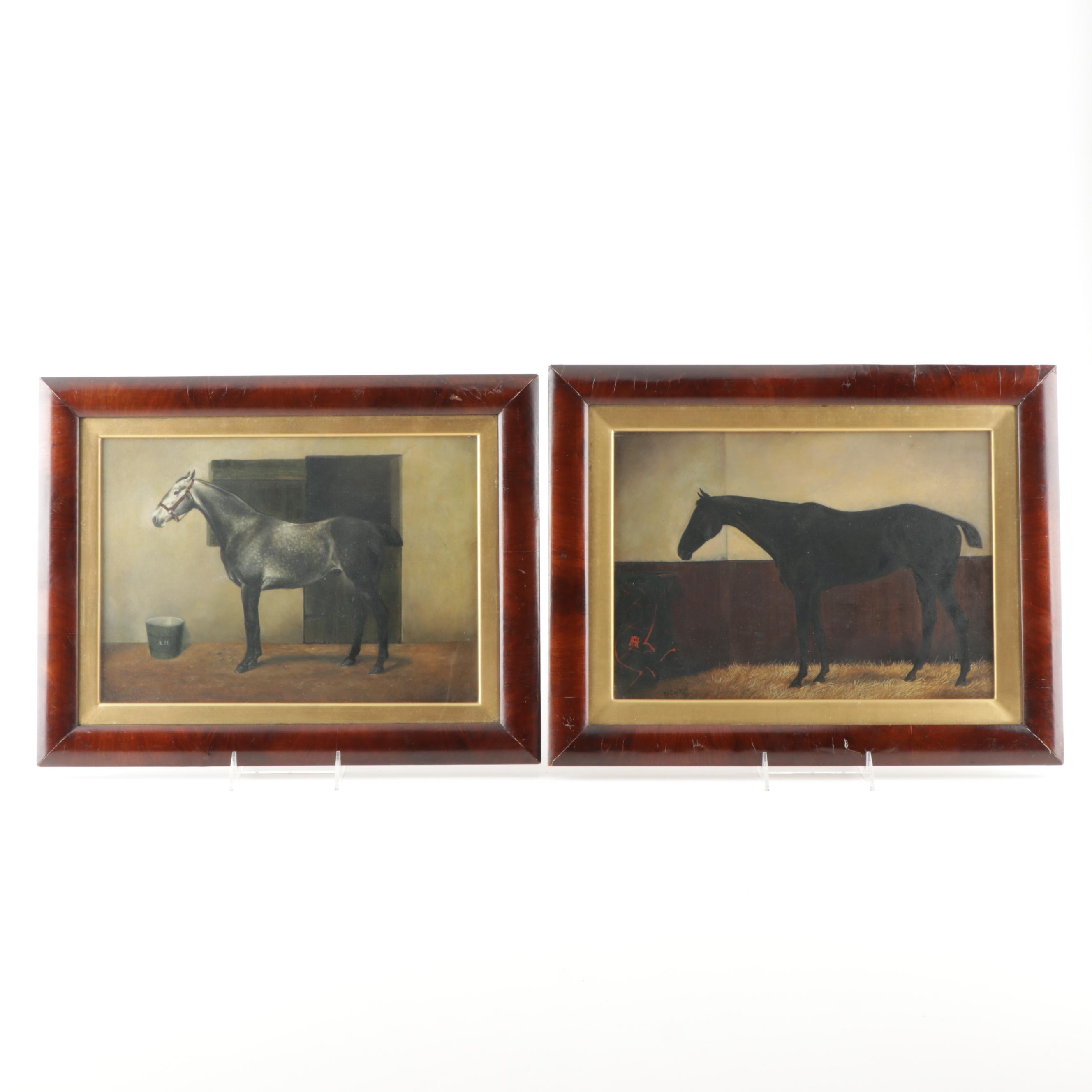 P. F. Copeland Equestrian Oil Paintings