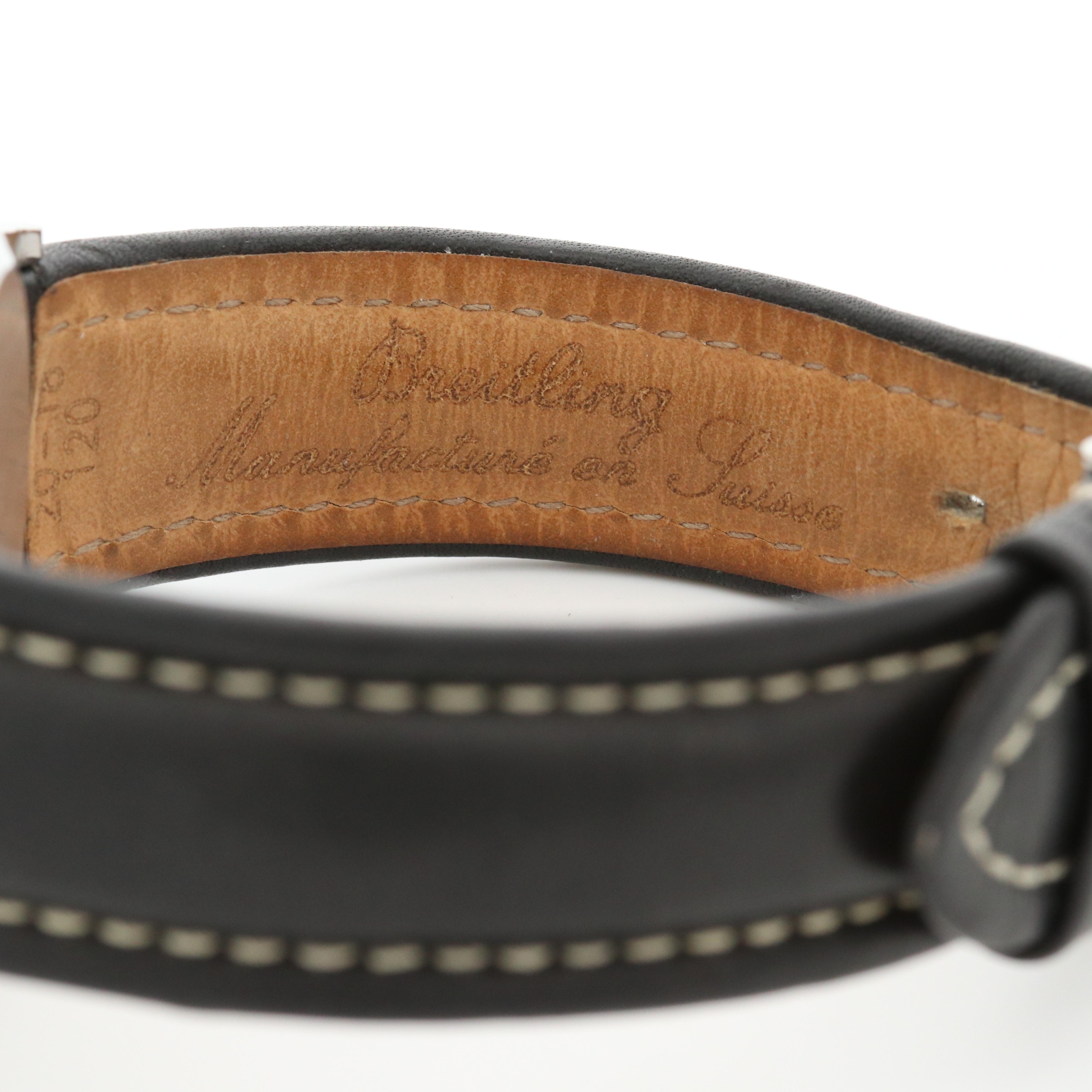 Vintage Breitling Datora Stainless Steel Chronograph and Moonphase Watch