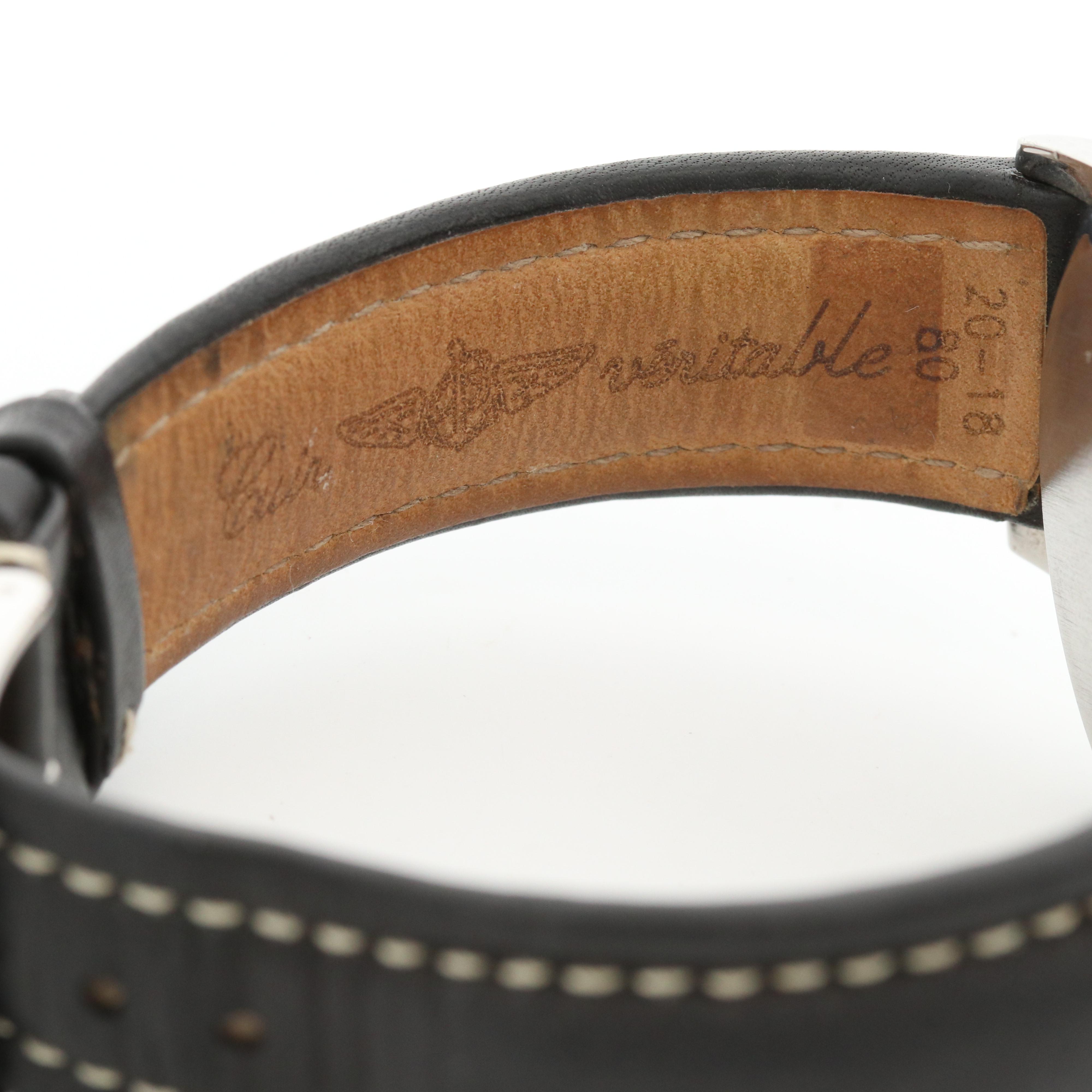 Vintage Breitling Datora Stainless Steel Chronograph and Moonphase Watch