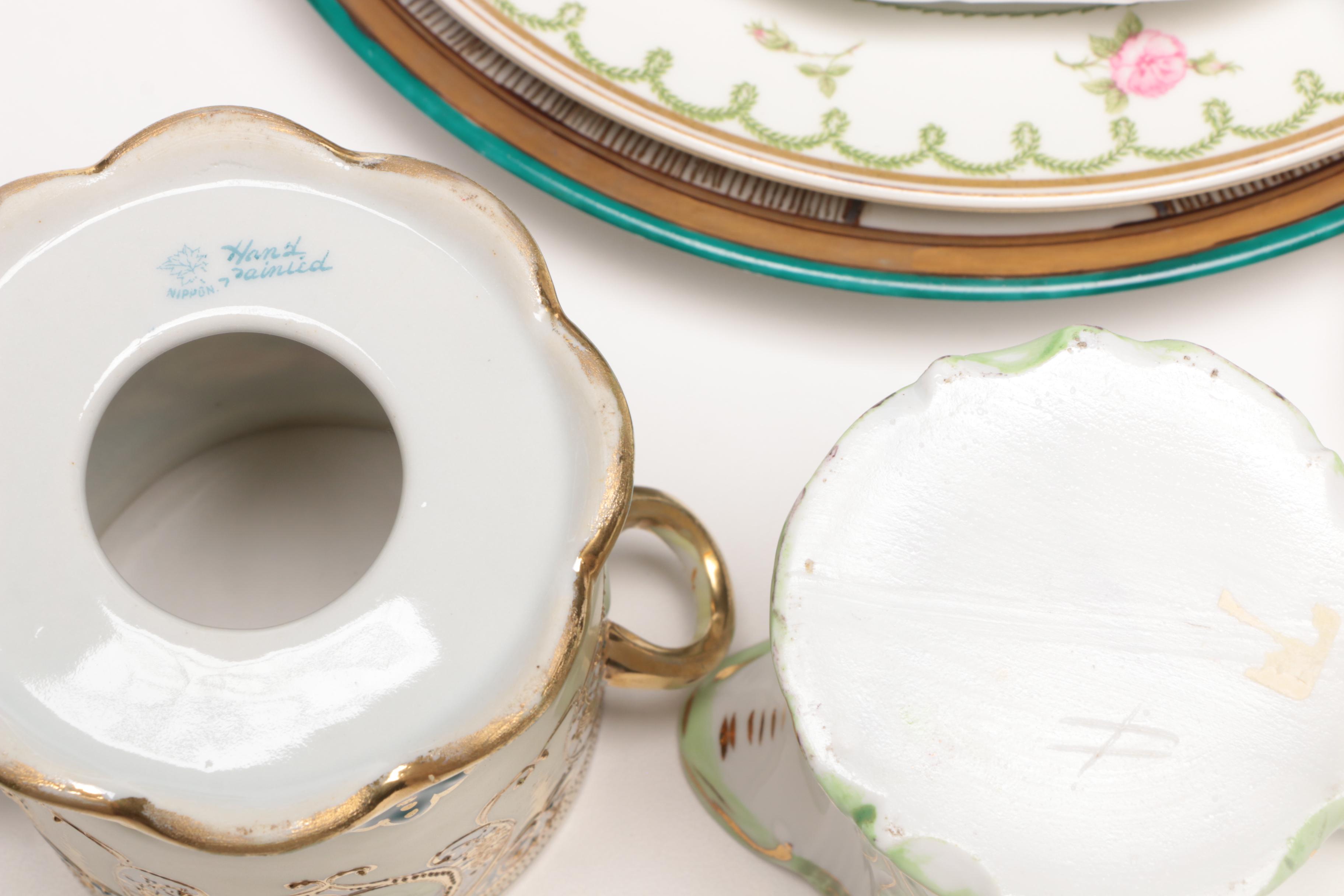 Schwarzburg, Rossetti, and Other Hand-Painted Porcelain Serveware