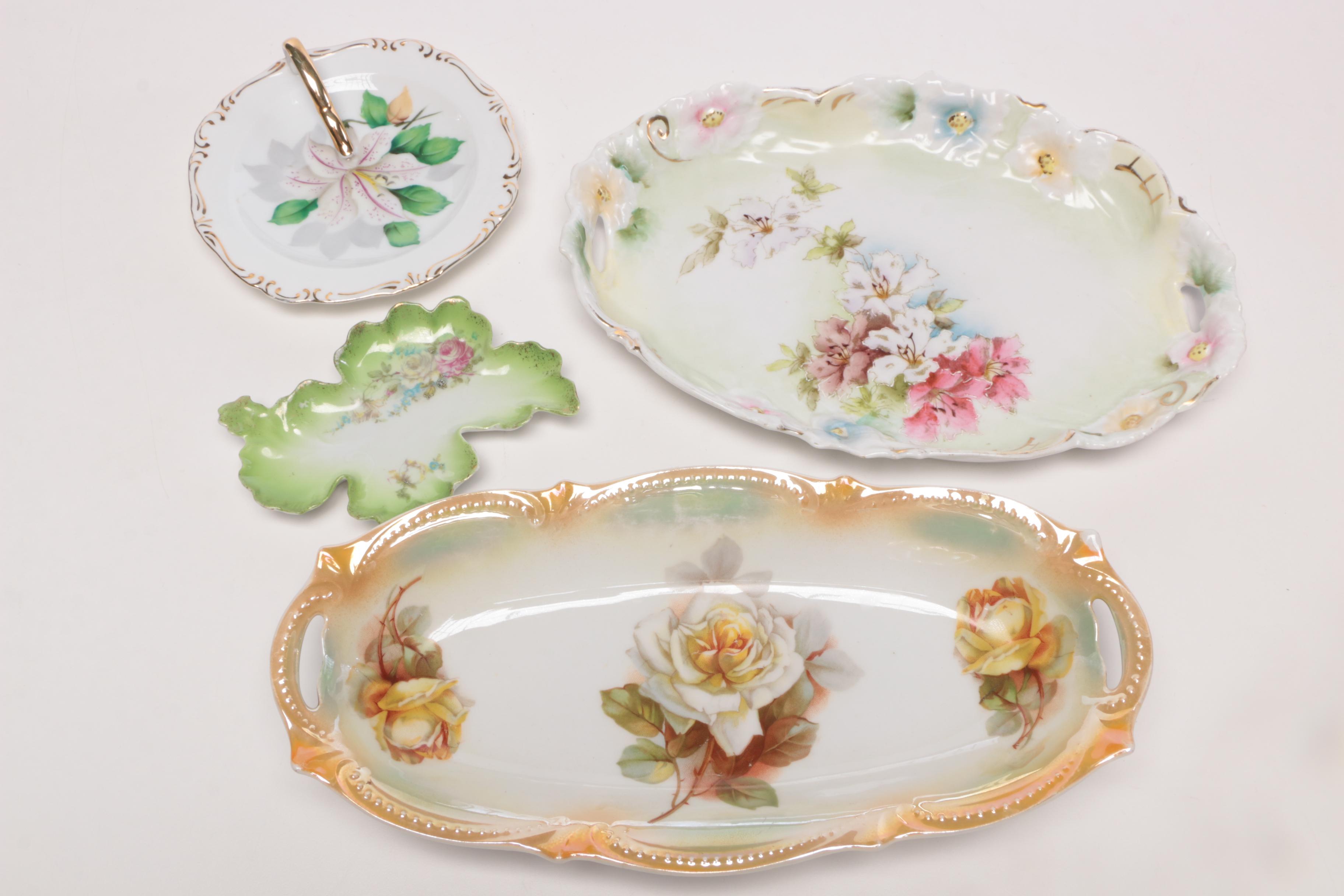 Schwarzburg, Rossetti, and Other Hand-Painted Porcelain Serveware