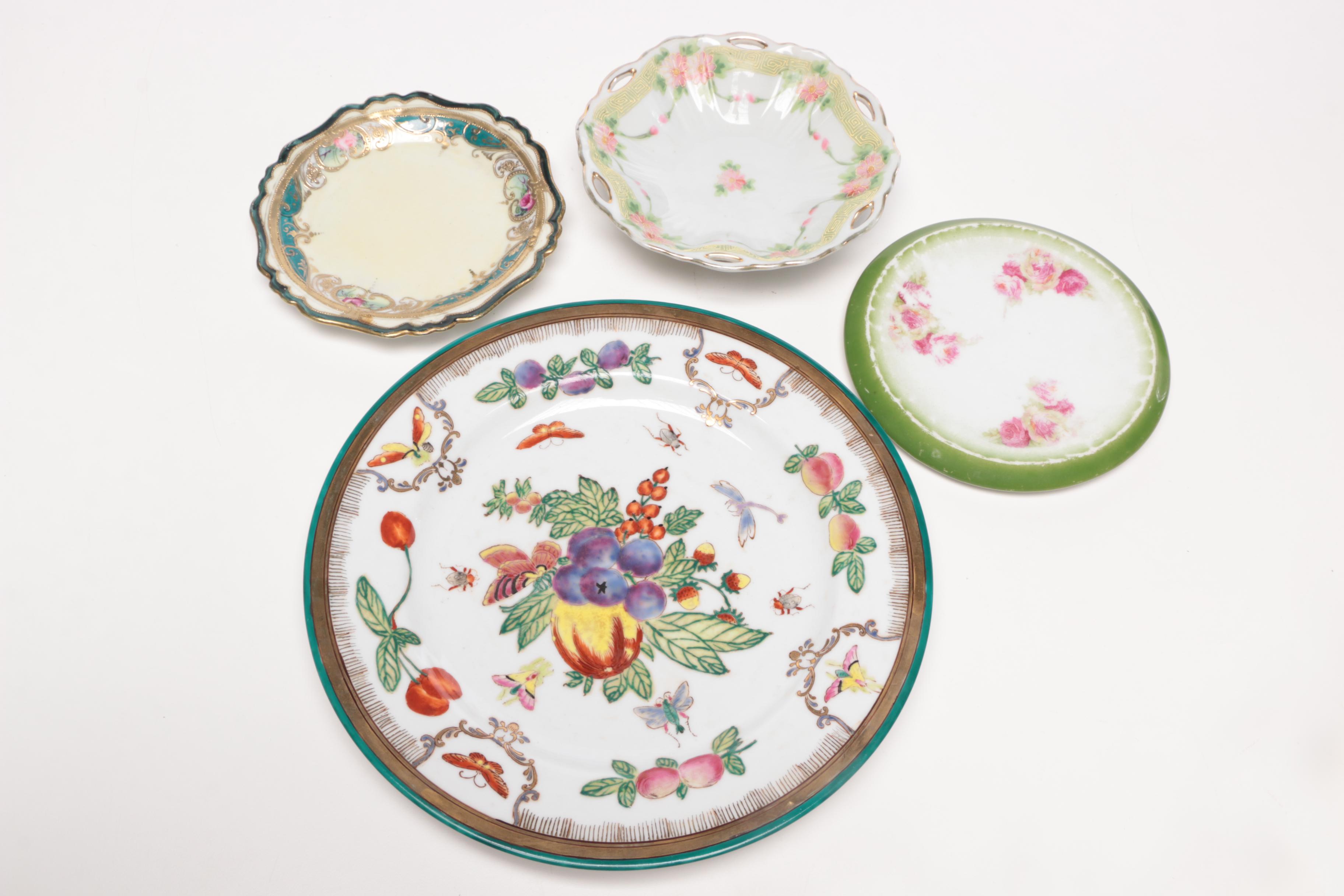 Schwarzburg, Rossetti, and Other Hand-Painted Porcelain Serveware