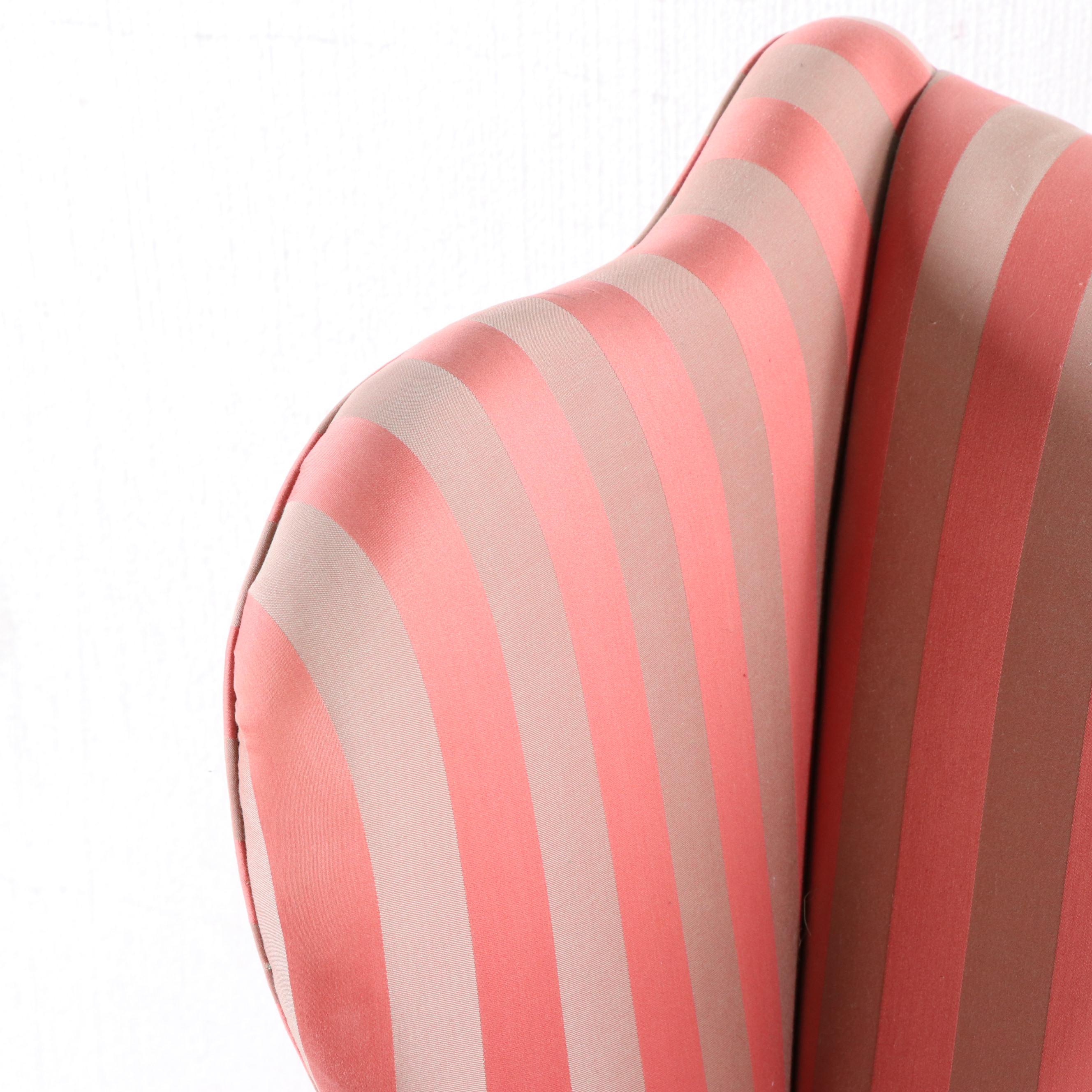 Schoonbeck/Henredon, George III Style Custom-Upholstered Mahogany Wing Chair