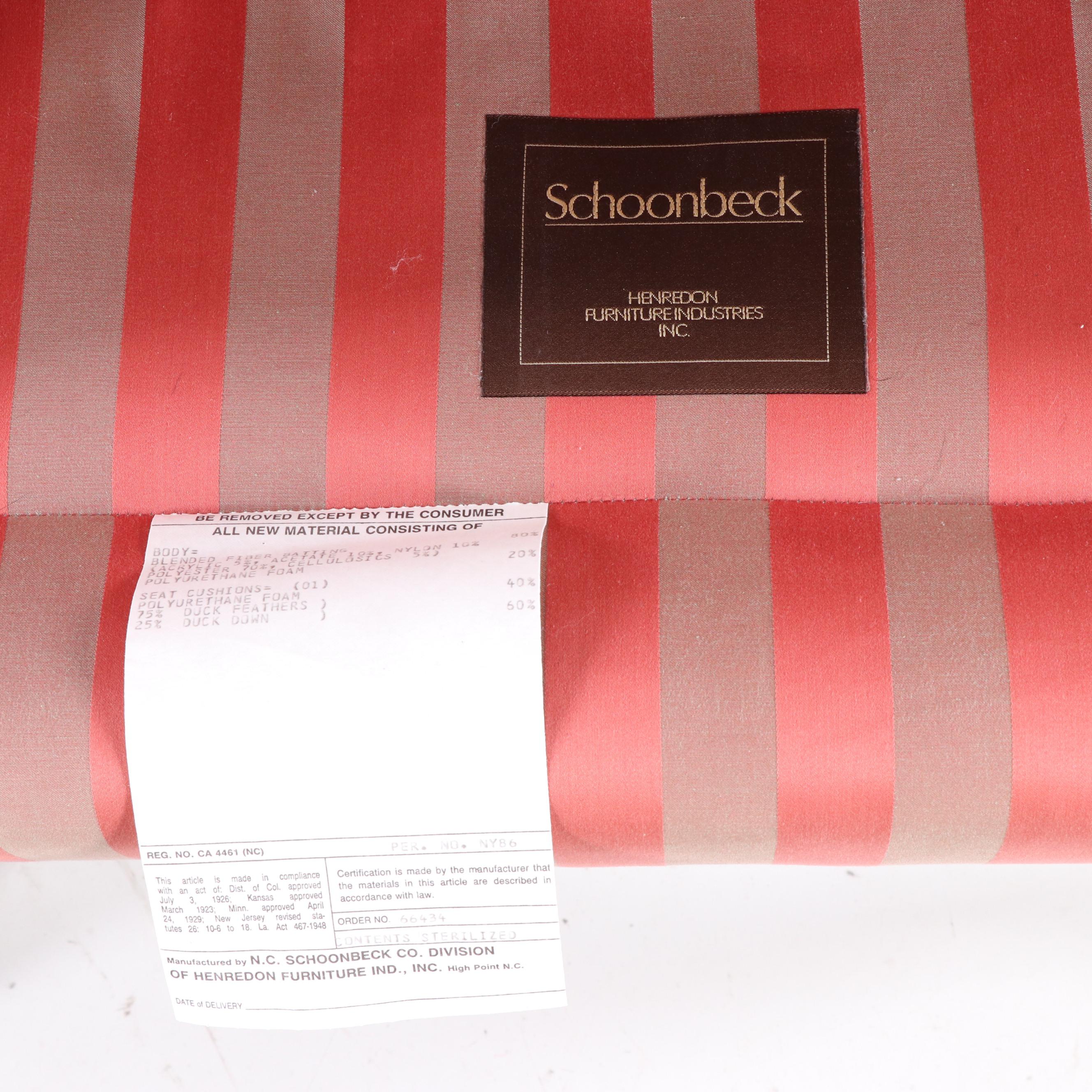 Schoonbeck/Henredon, George III Style Custom-Upholstered Mahogany Wing Chair