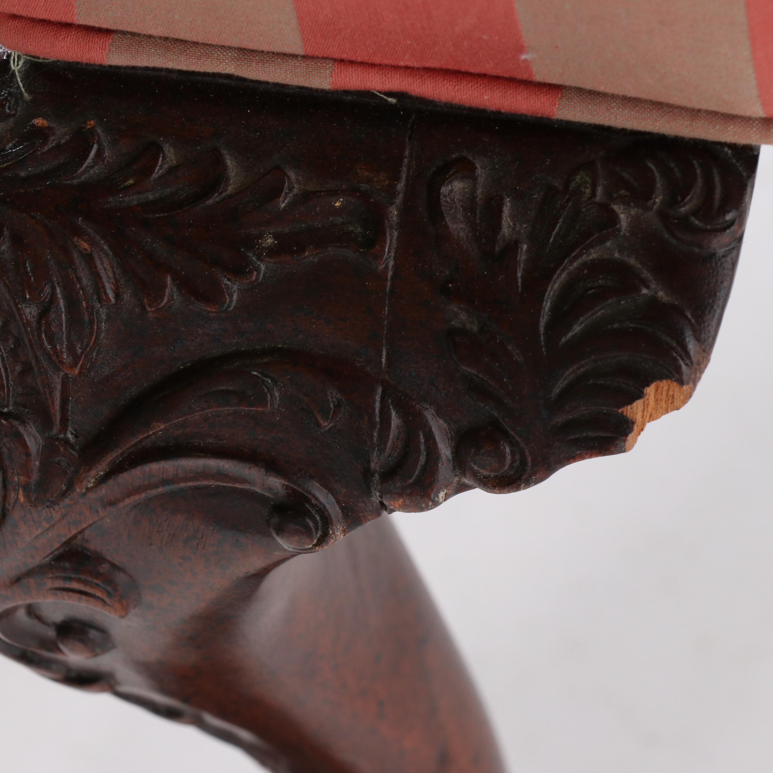 Schoonbeck/Henredon, George III Style Custom-Upholstered Mahogany Wing Chair