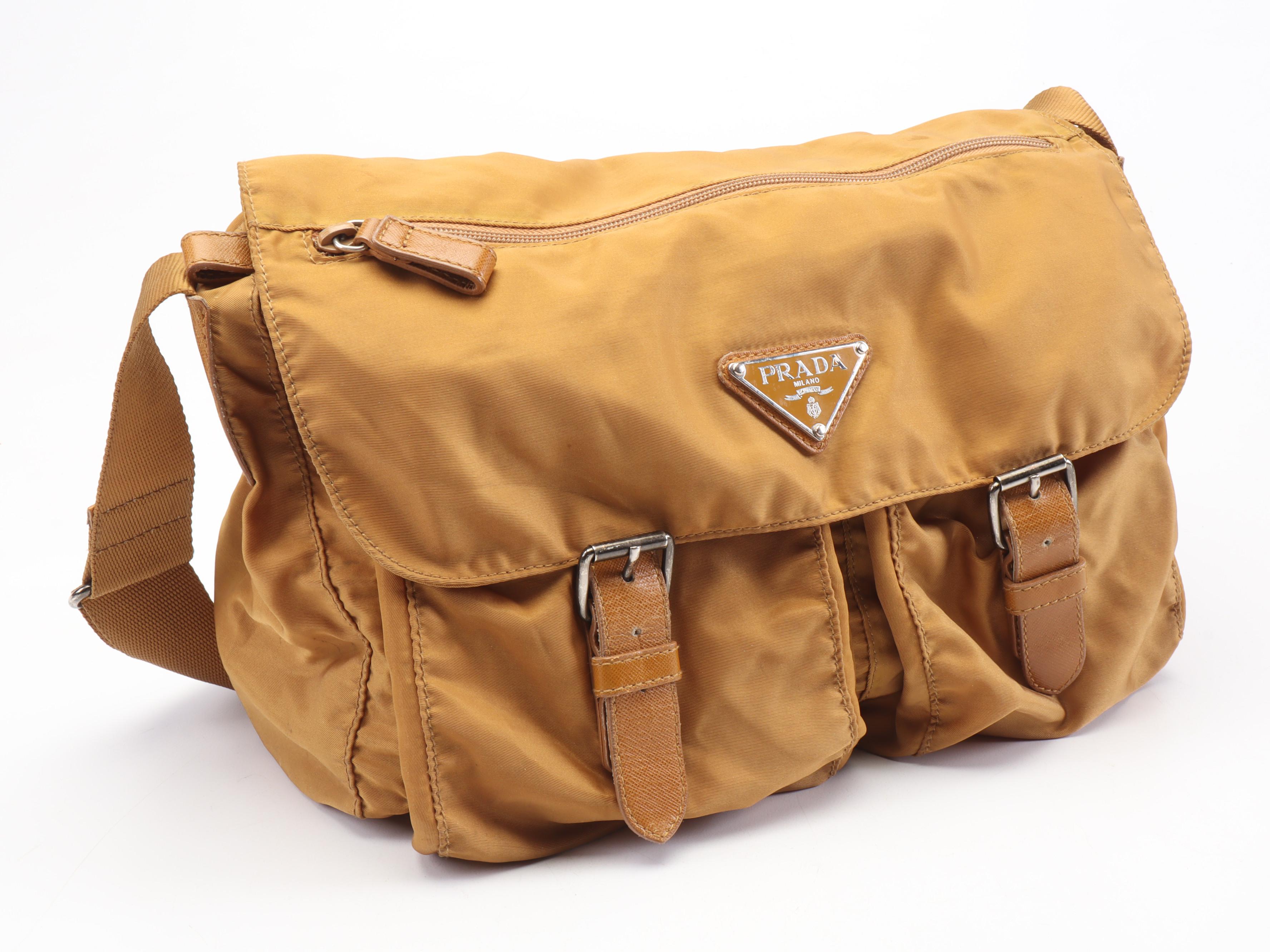 Prada Tessuto Nylon and Saffiano Leather Messenger Bag