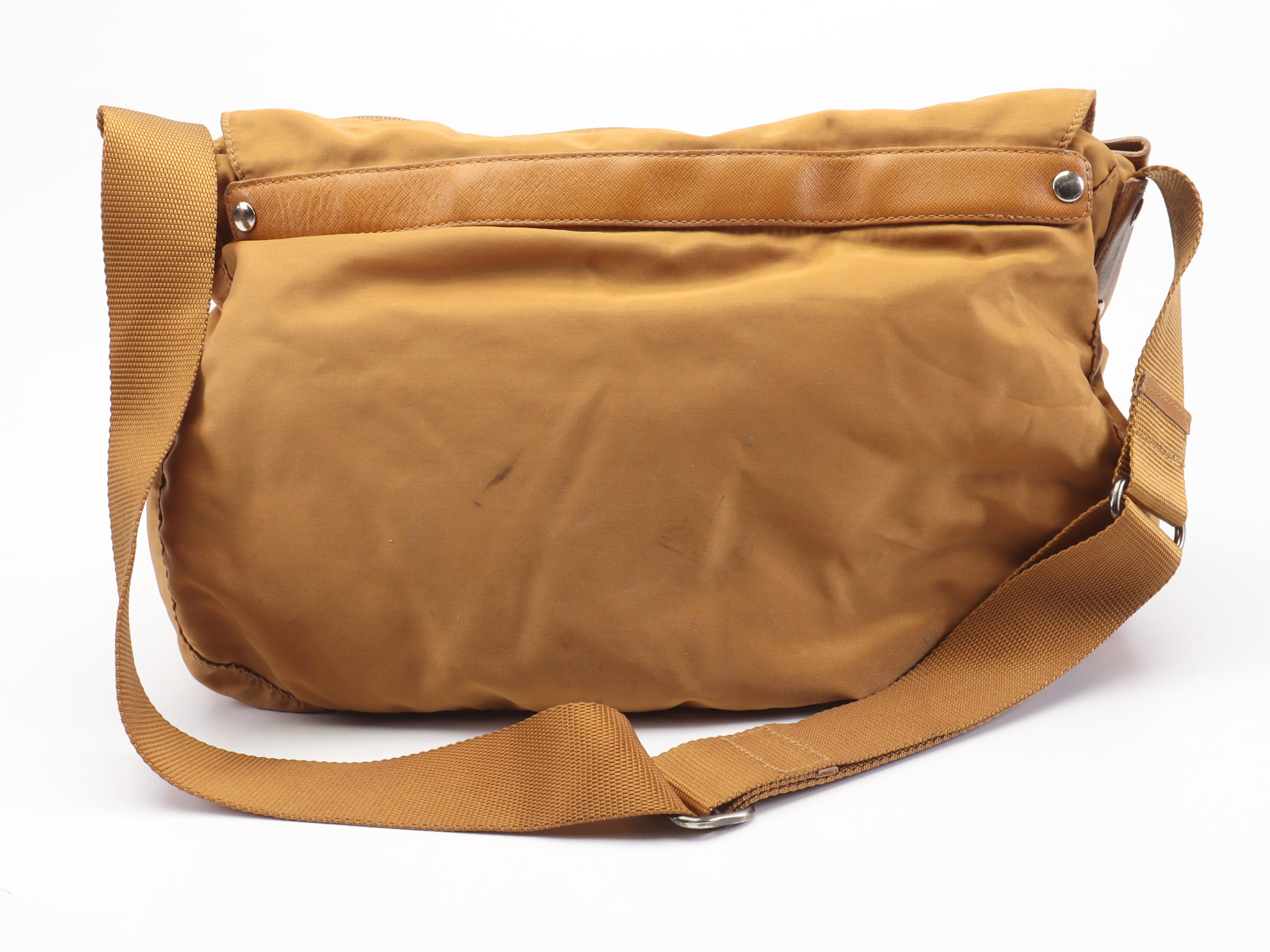 Prada Tessuto Nylon and Saffiano Leather Messenger Bag