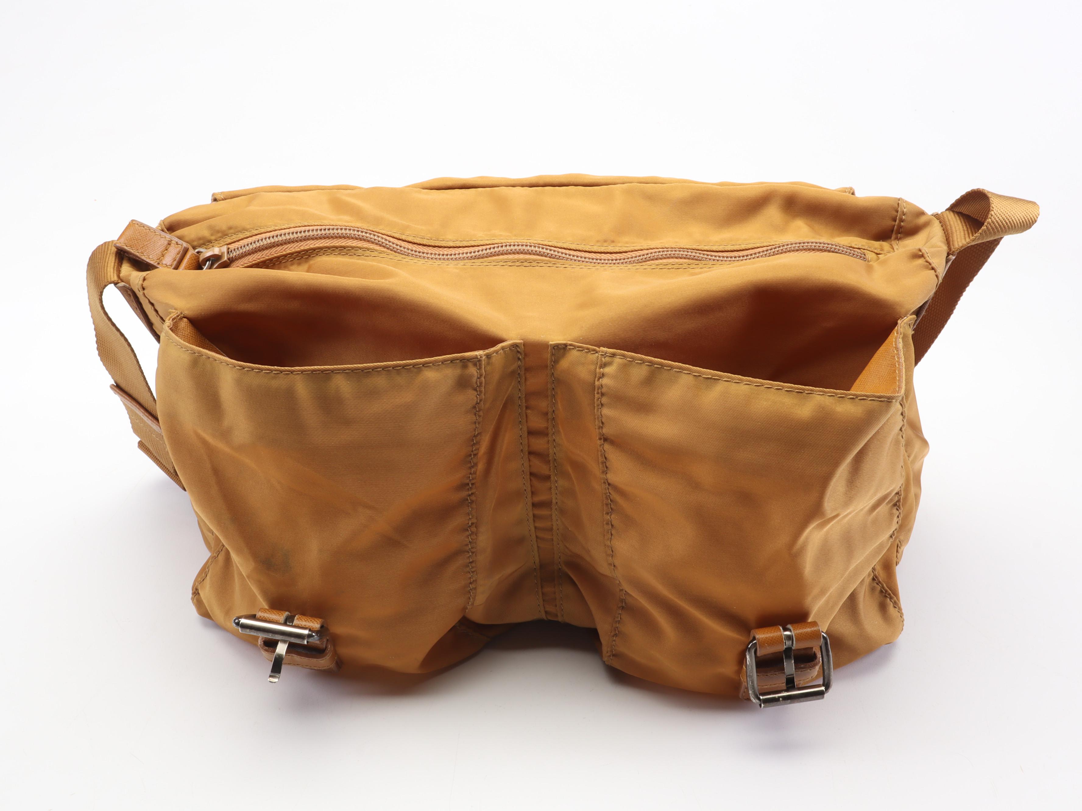 Prada Tessuto Nylon and Saffiano Leather Messenger Bag