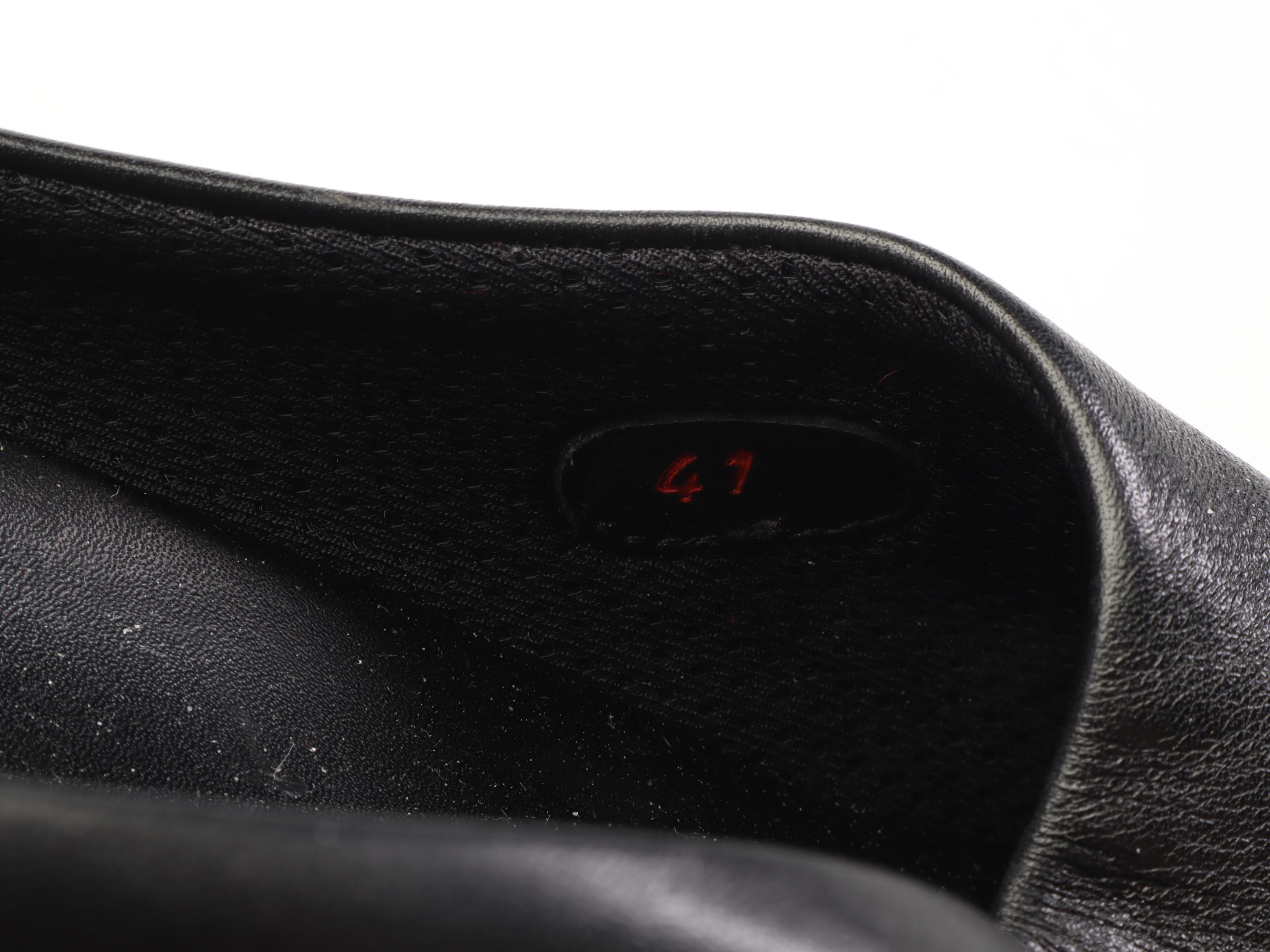 Prada Black Leather Slippers