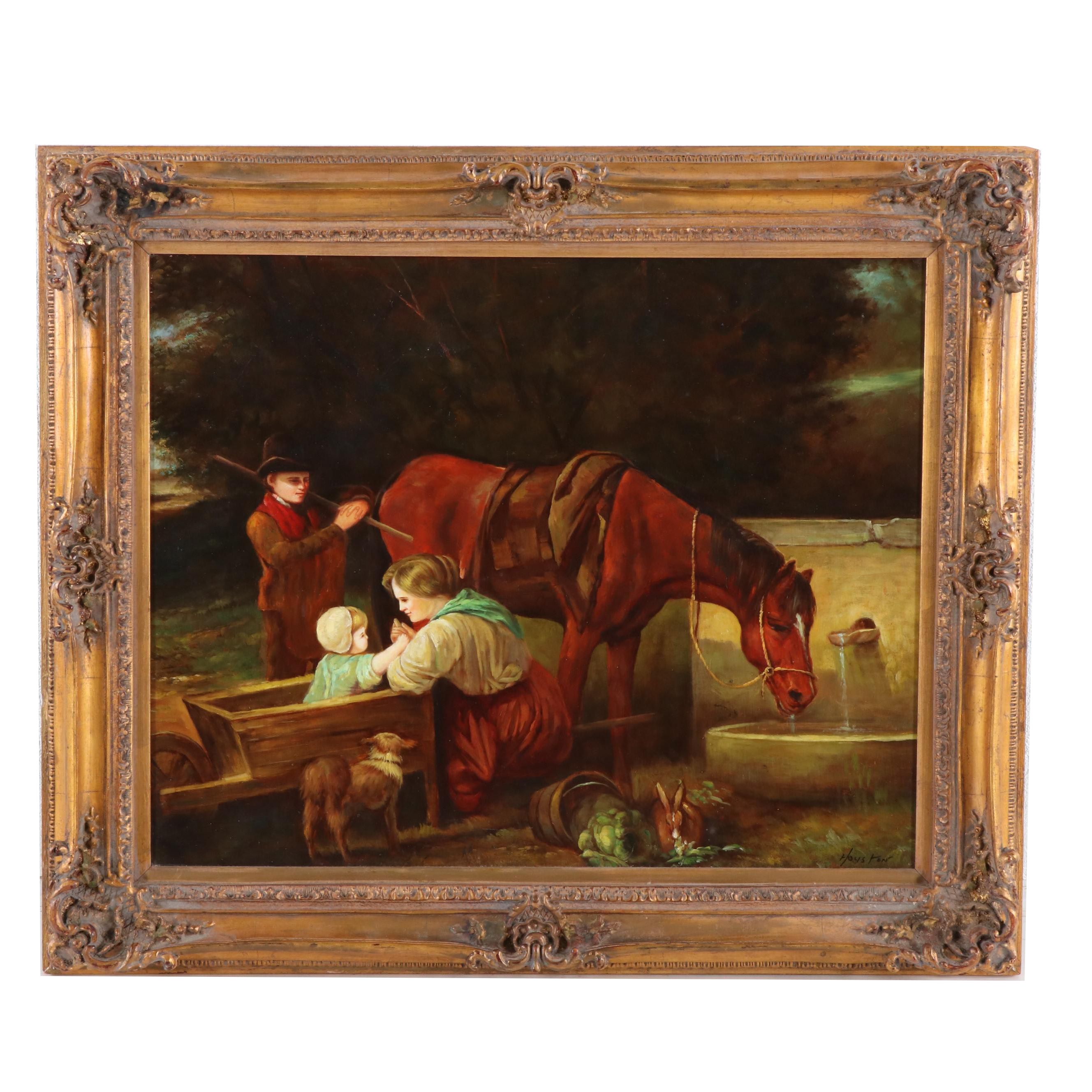 Genre Landscape Oil Painting
