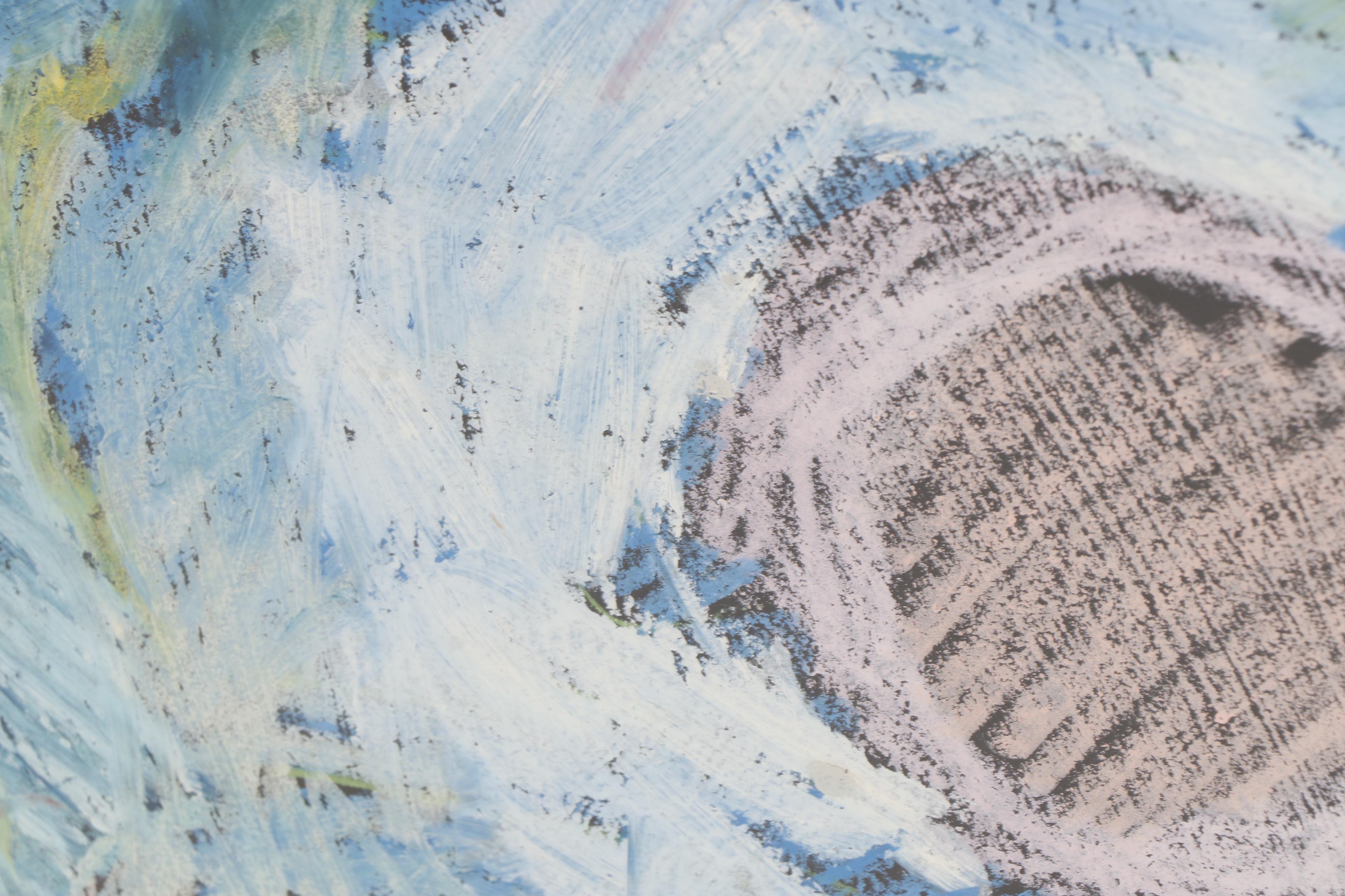 Robert Winslow Abstract Pastel Drawing