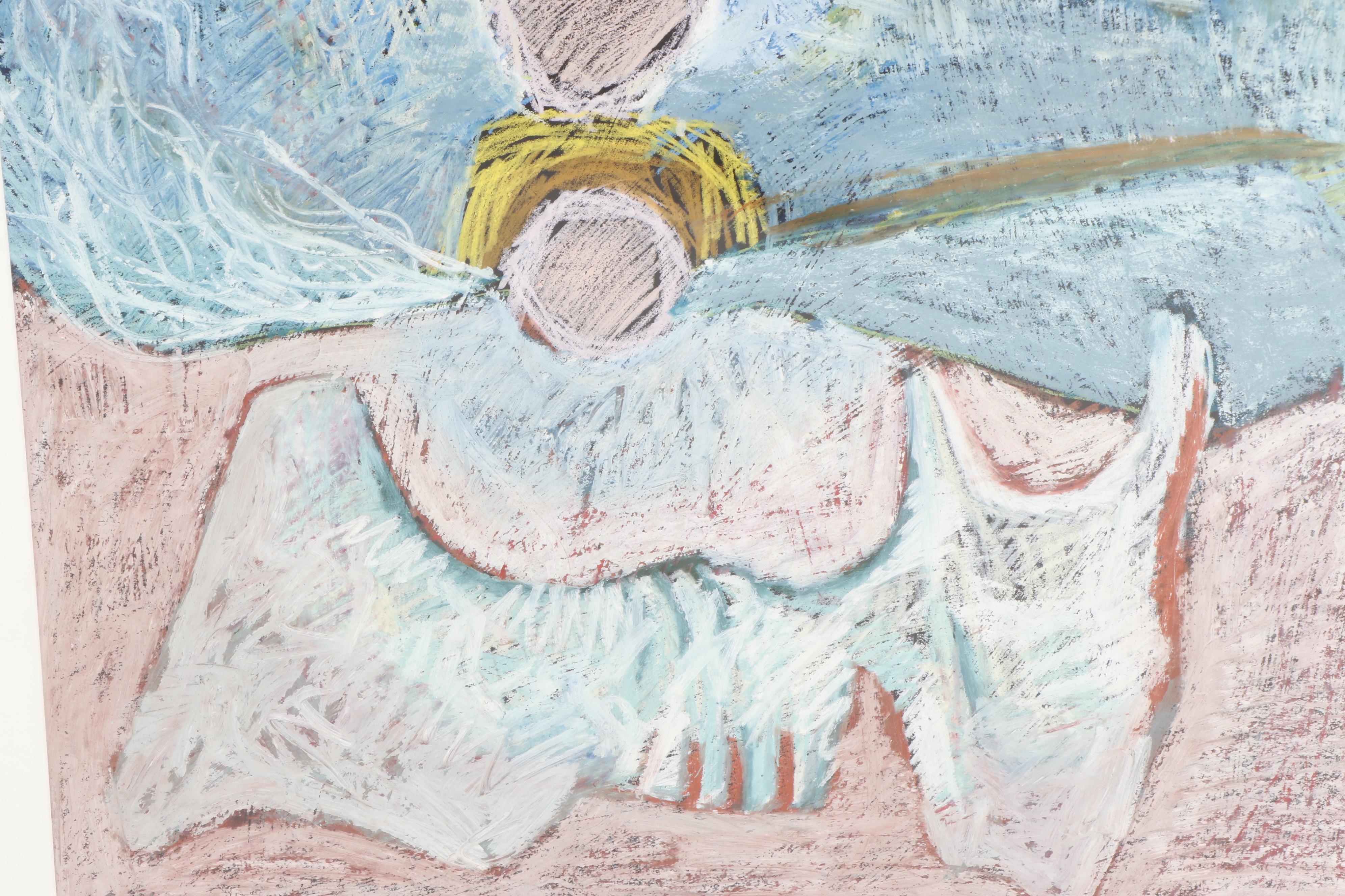 Robert Winslow Abstract Pastel Drawing