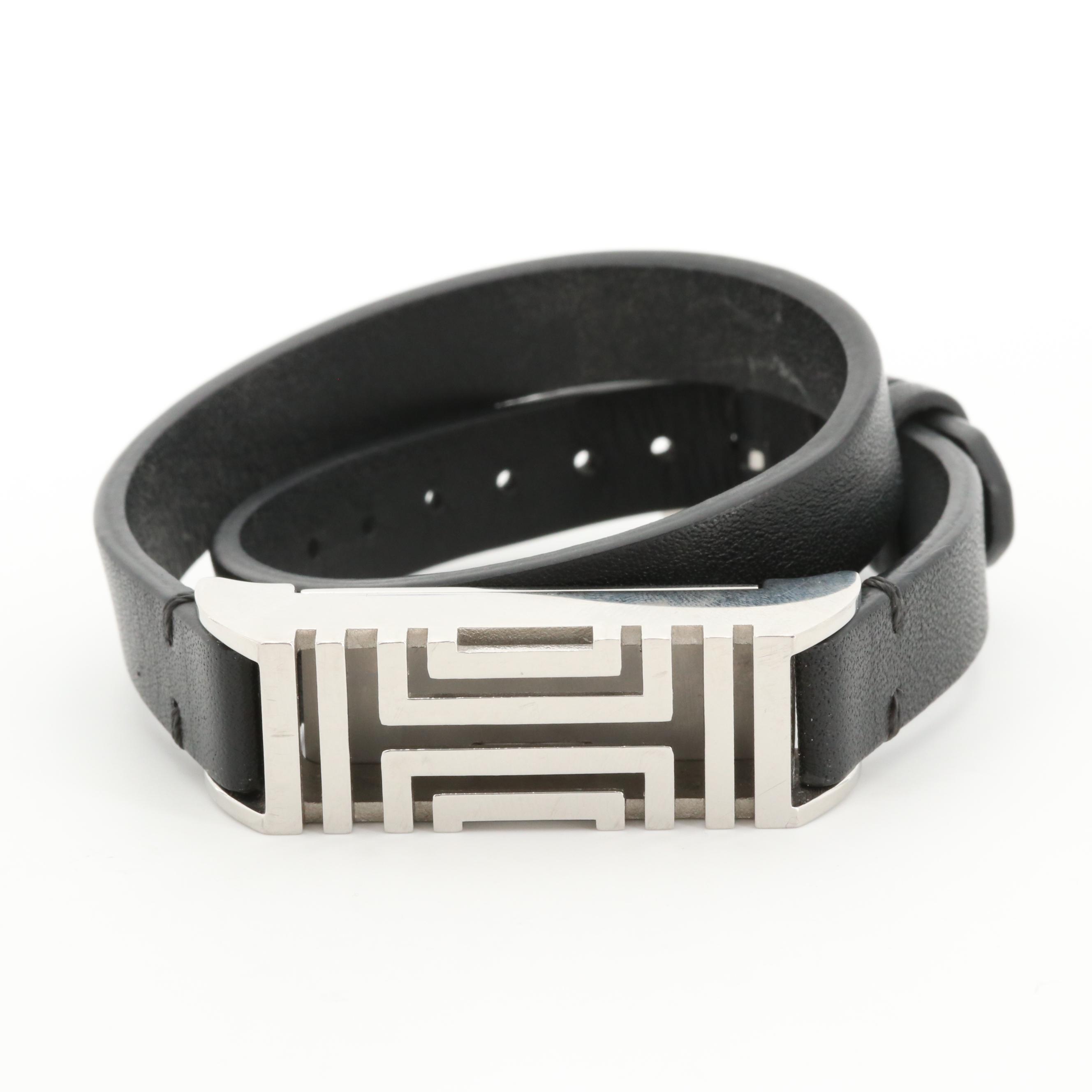 Tory Burch for Fitbit Double Wrap Leather Bracelet Includes Instruction Card