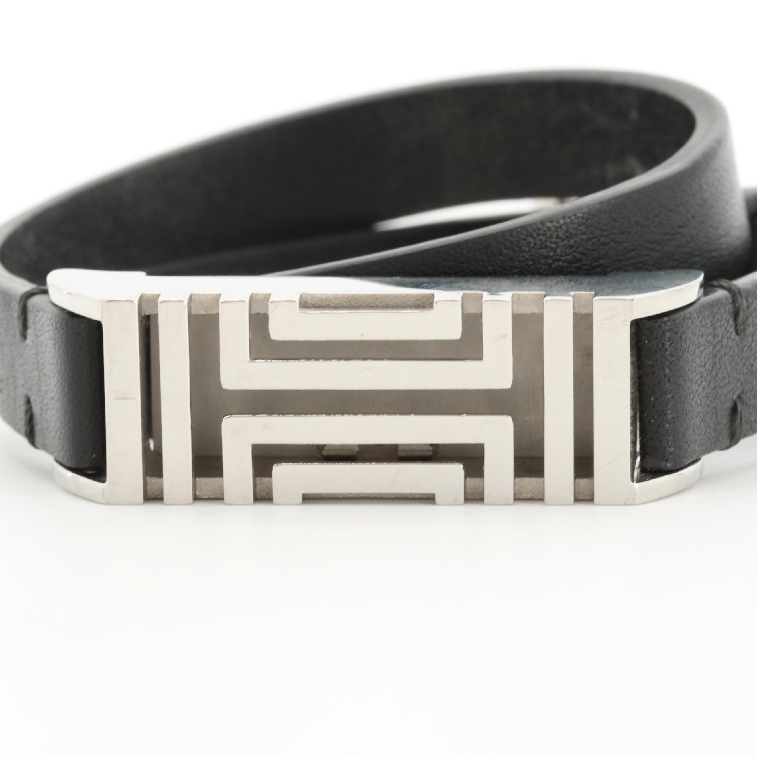 Tory Burch for Fitbit Double Wrap Leather Bracelet Includes Instruction Card