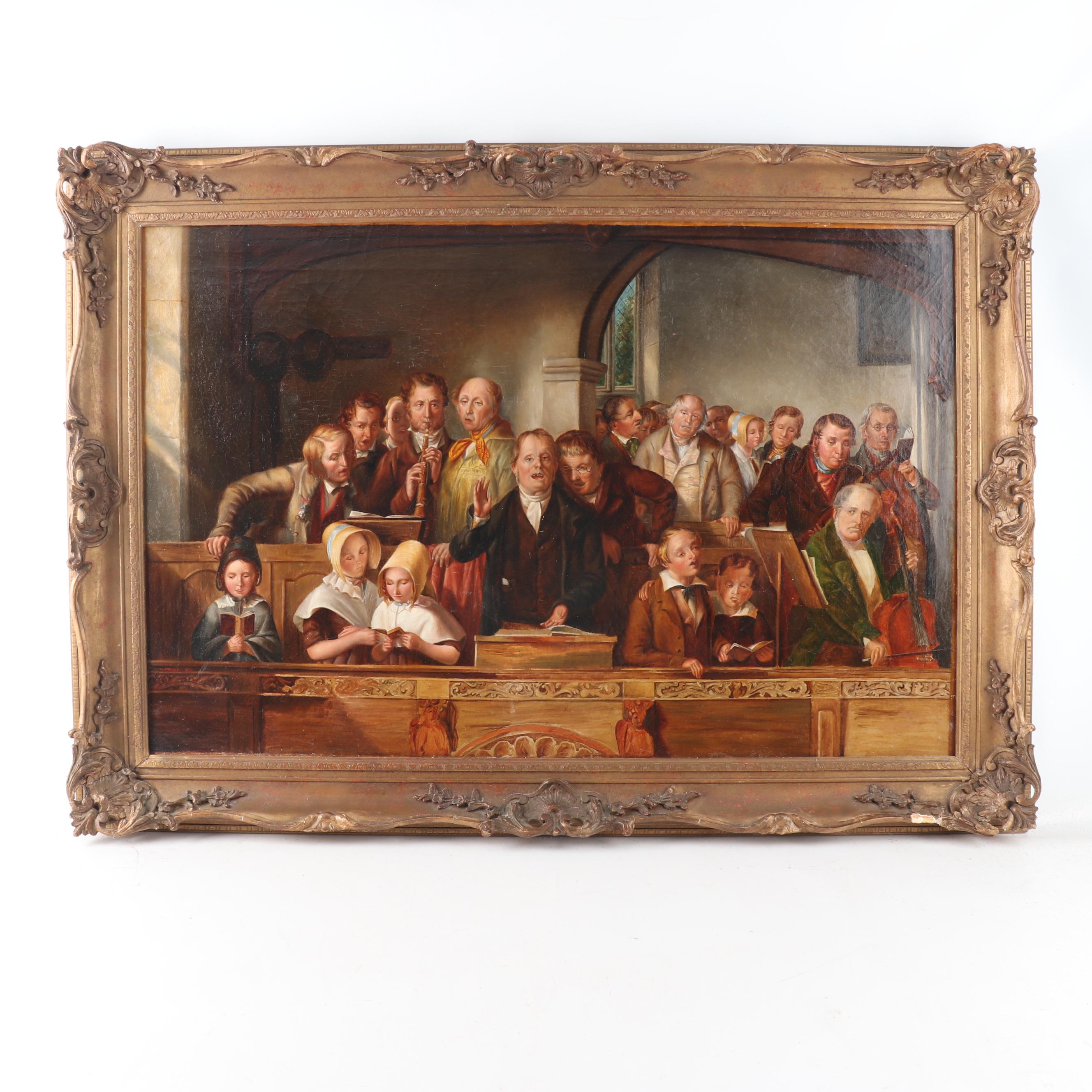 Copy Oil Painting after Thomas Webster "A Village Choir"