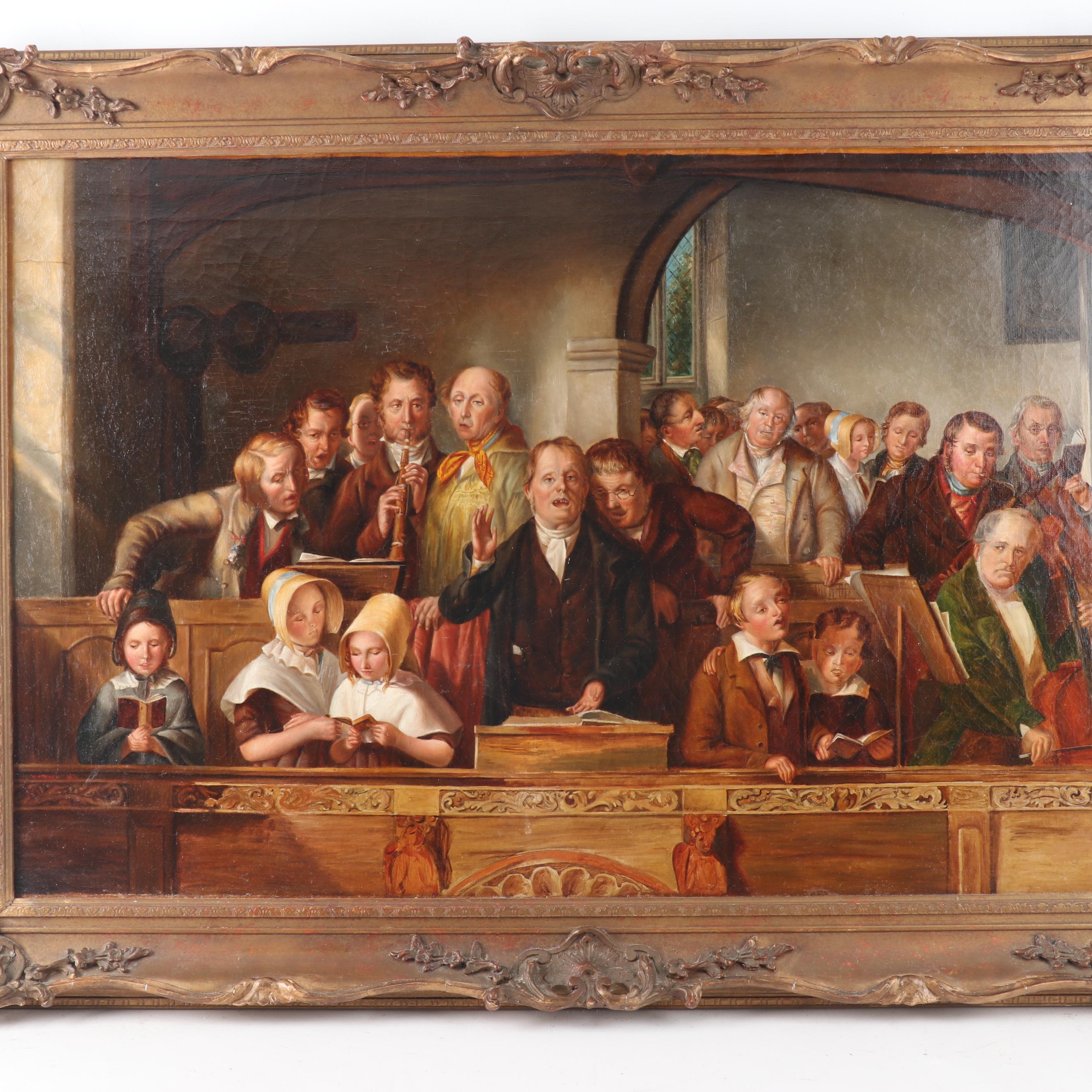 Copy Oil Painting after Thomas Webster "A Village Choir"