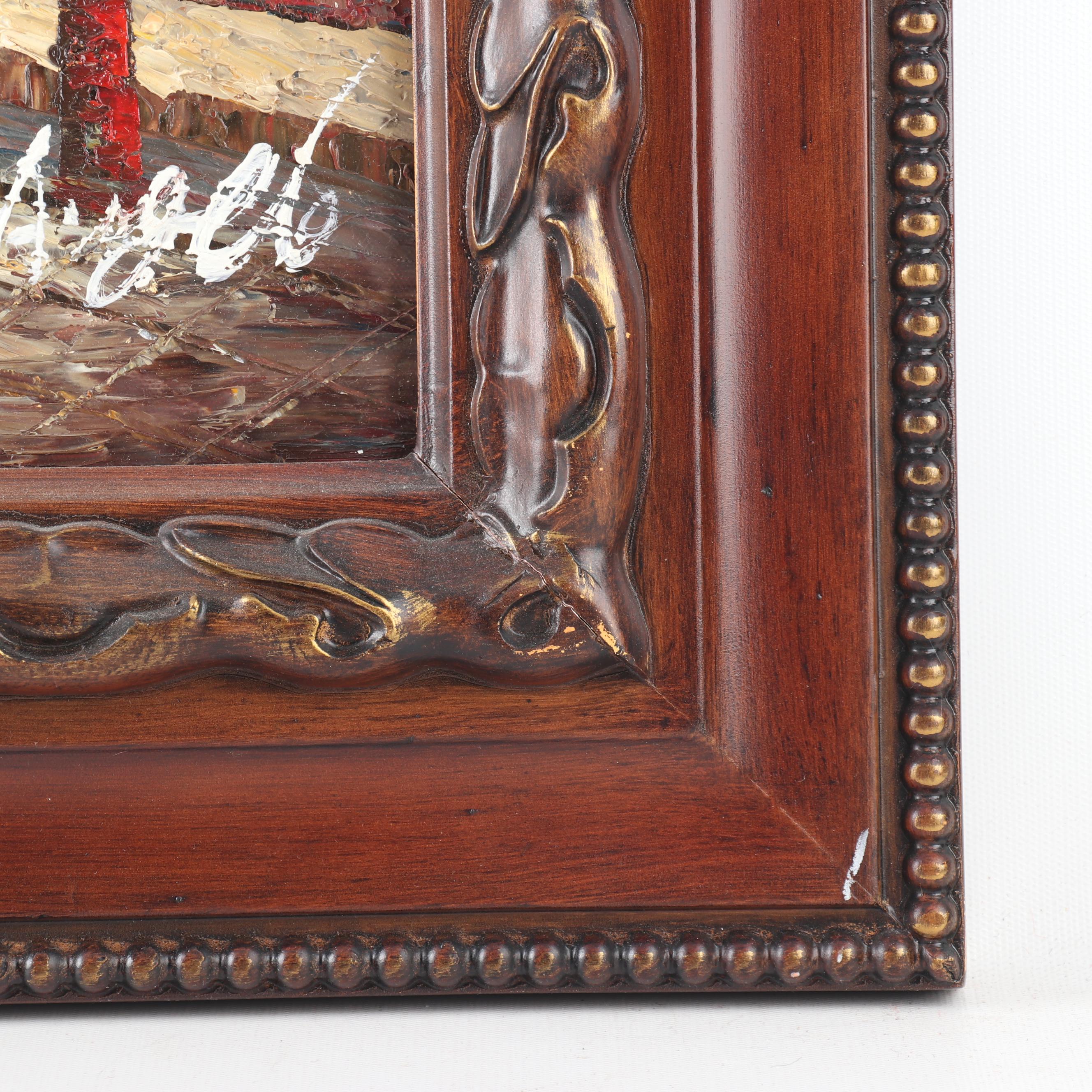 Angel Seaside Harbor Oil Painting