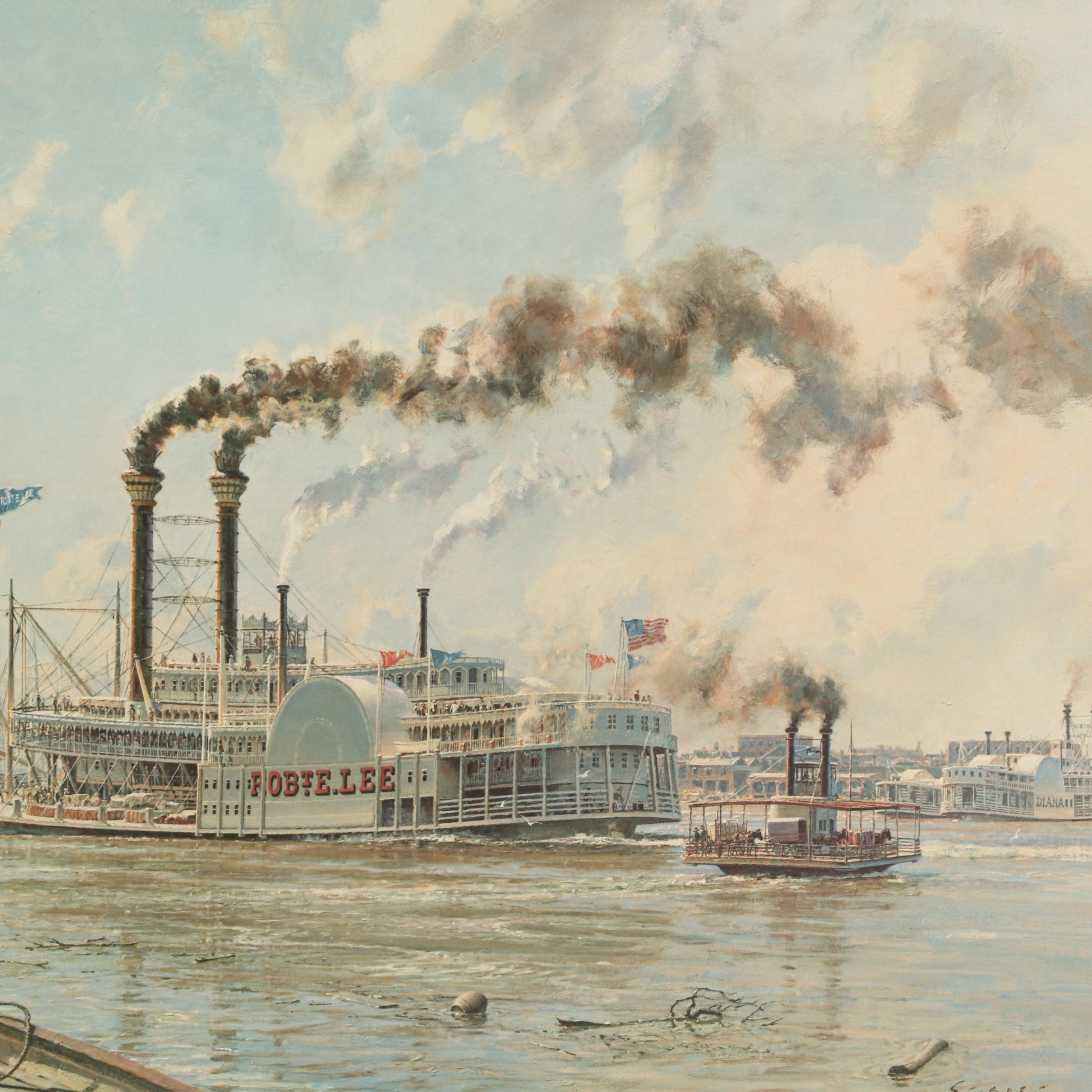 John Stobart Offset Lithograph "Robert E. Lee Leaving the Crescent City"