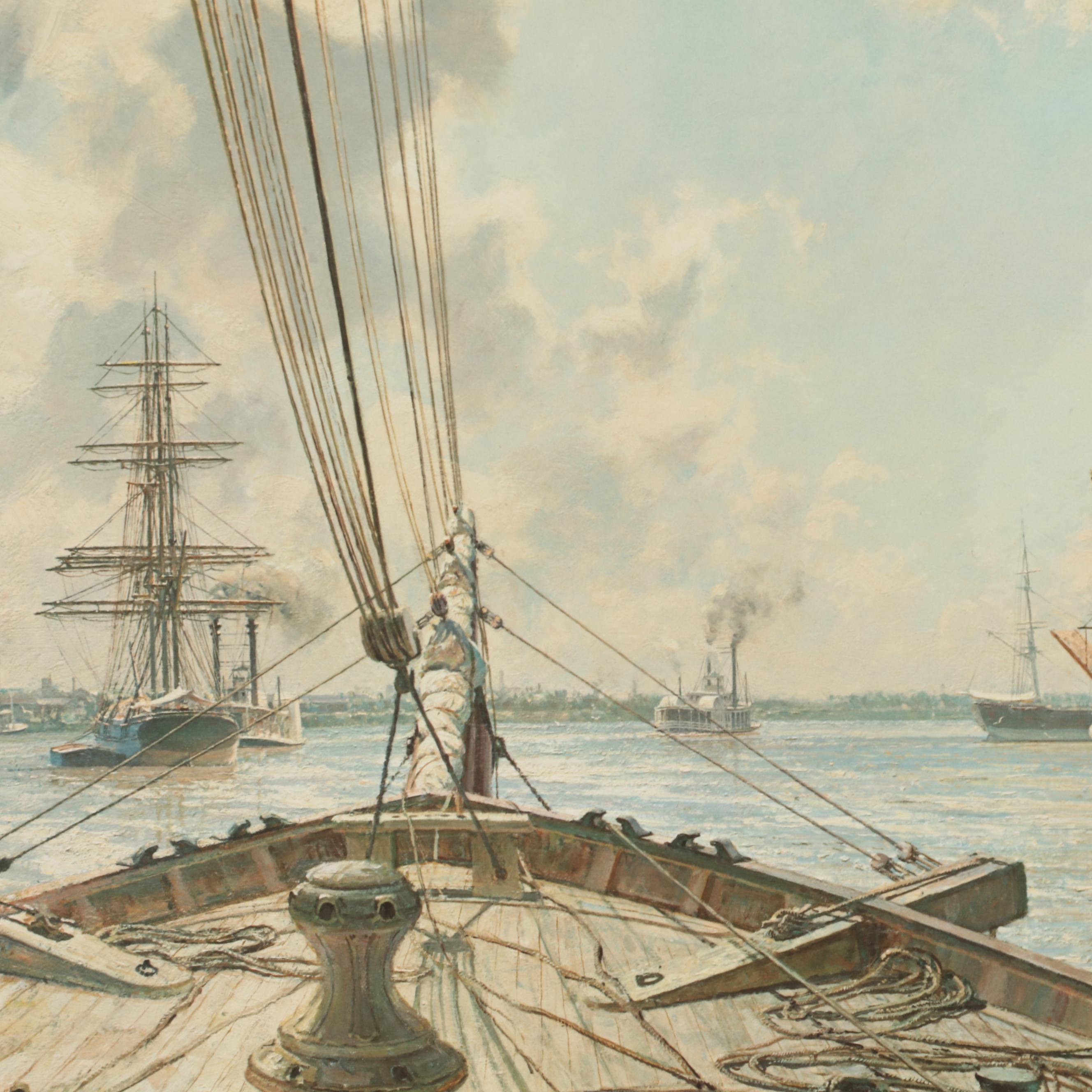 John Stobart Offset Lithograph "Robert E. Lee Leaving the Crescent City"