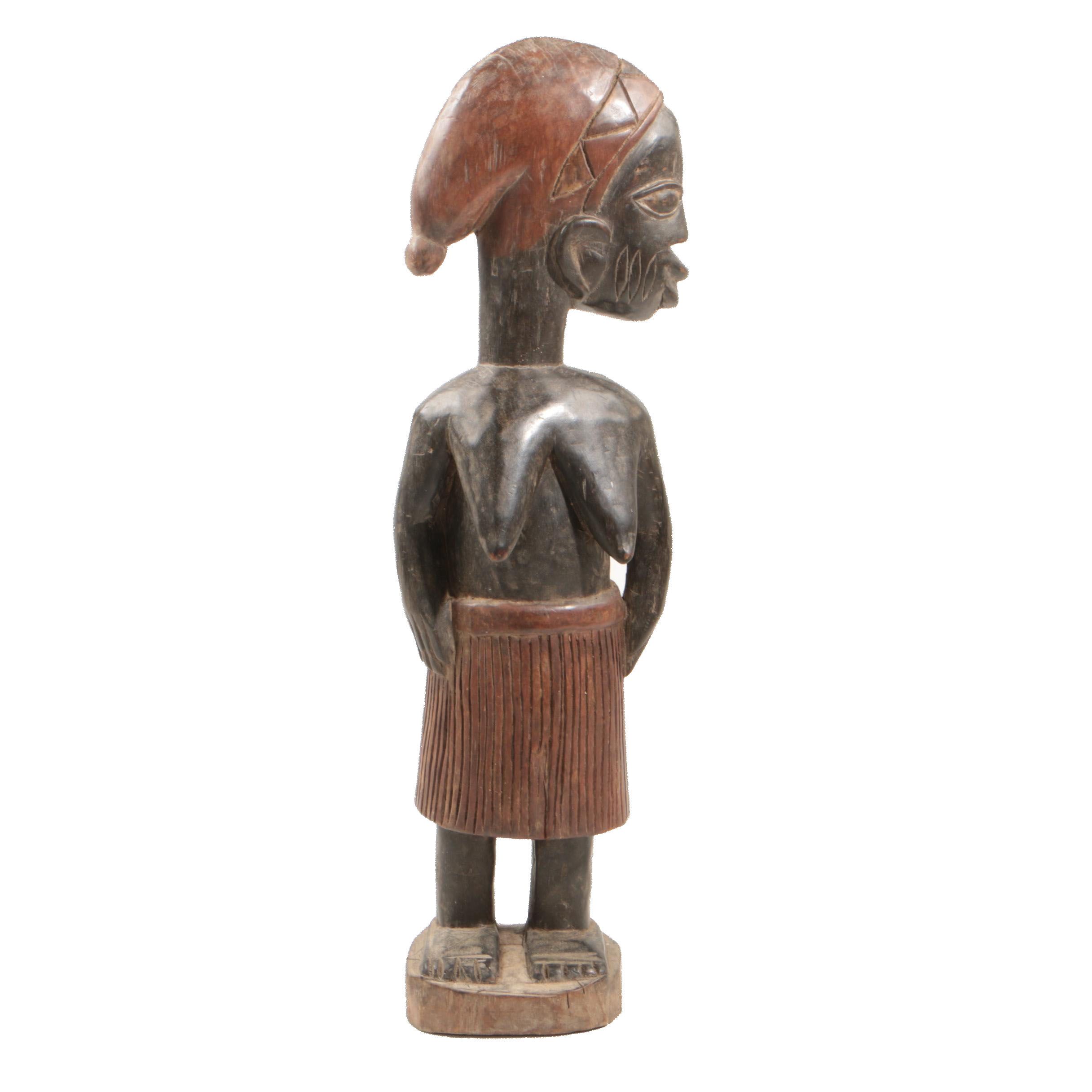 Yoruba Style Wooden Sculpture