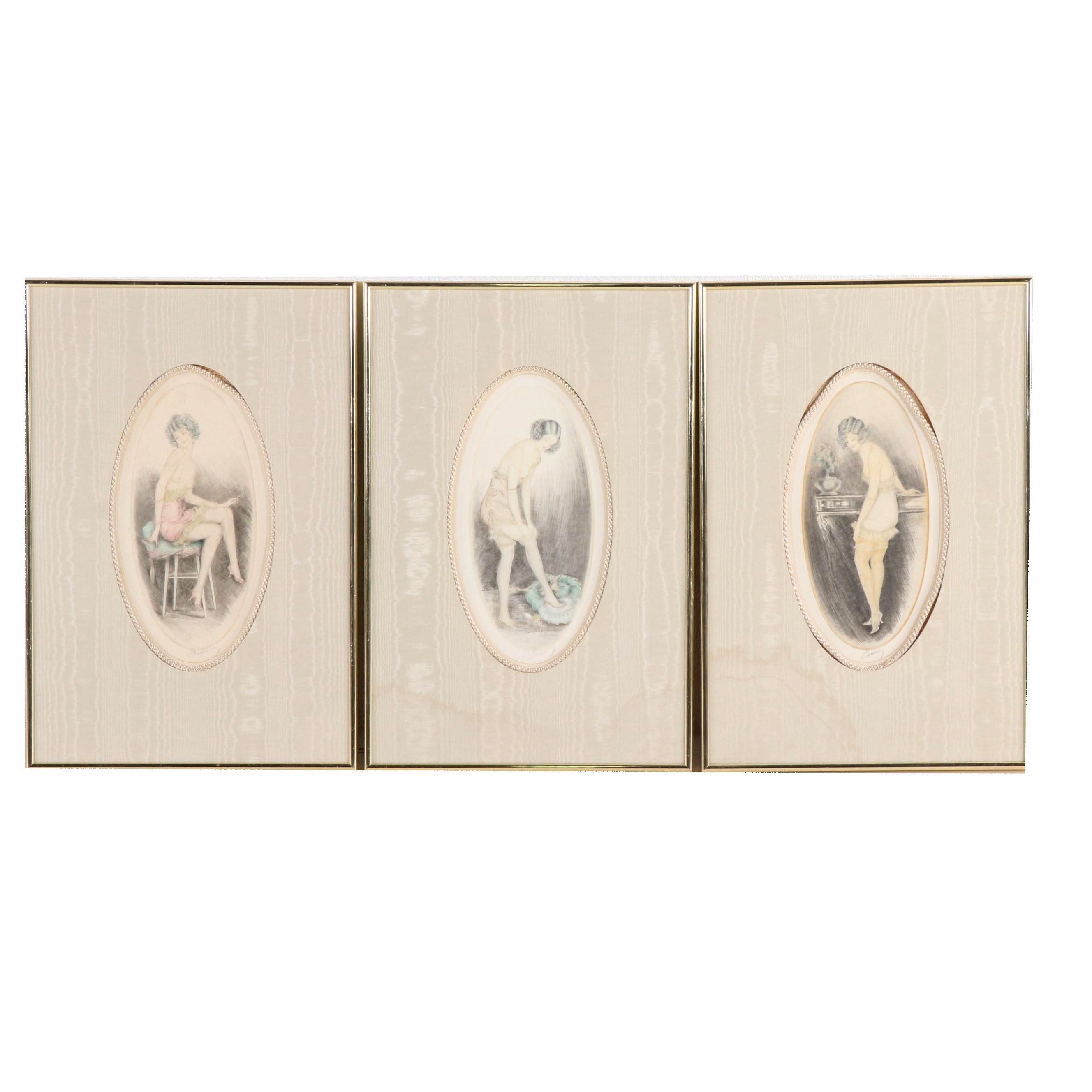 Hand-Colored Boudoir Etchings