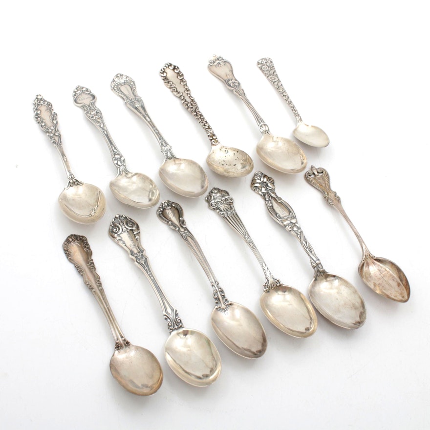 Sterling Silver Teaspoons and Table Spoons, Antique and Vintage