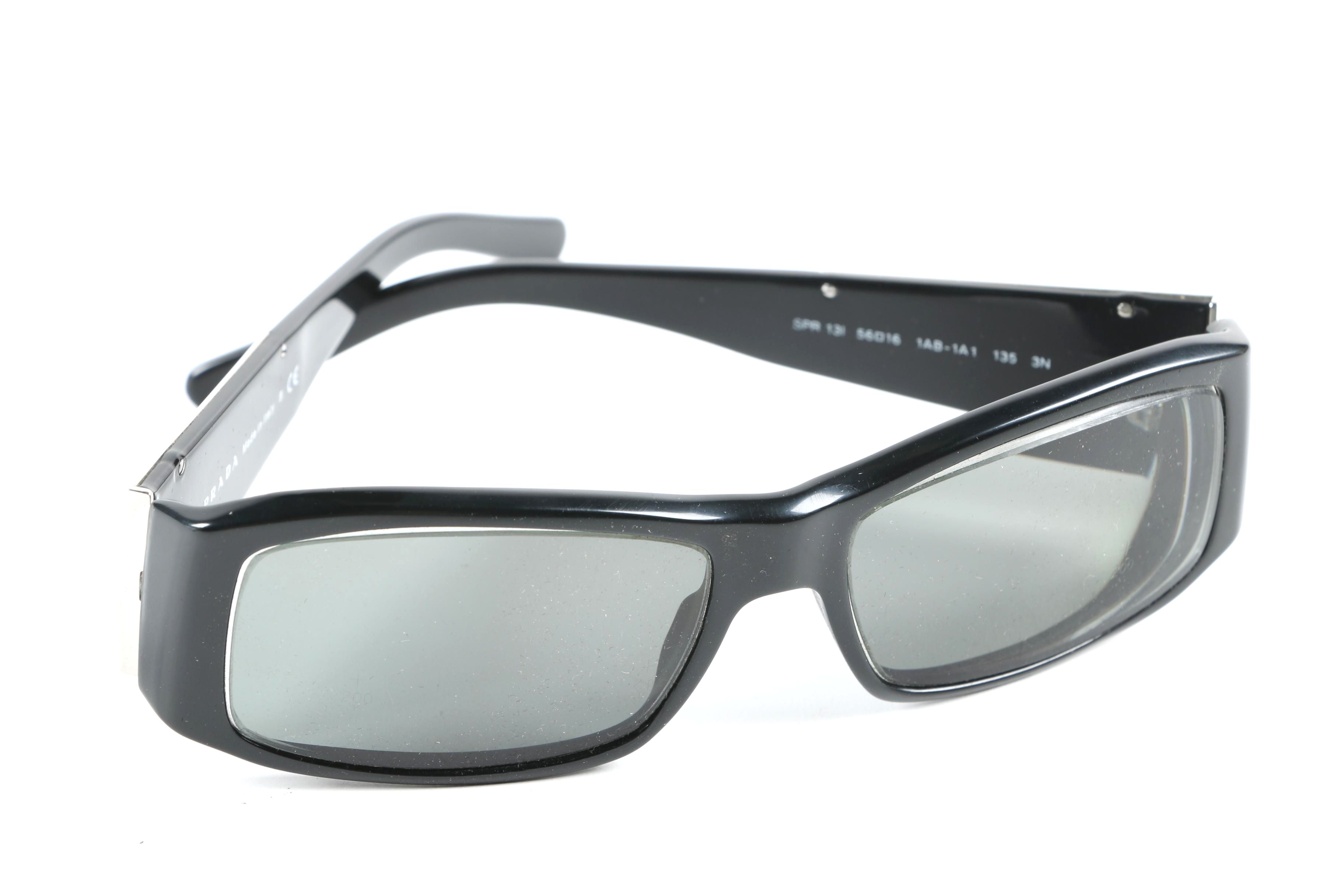 Prada SPR 131 Rectangular and SPR 70G Wrap Sunglasses with Cases