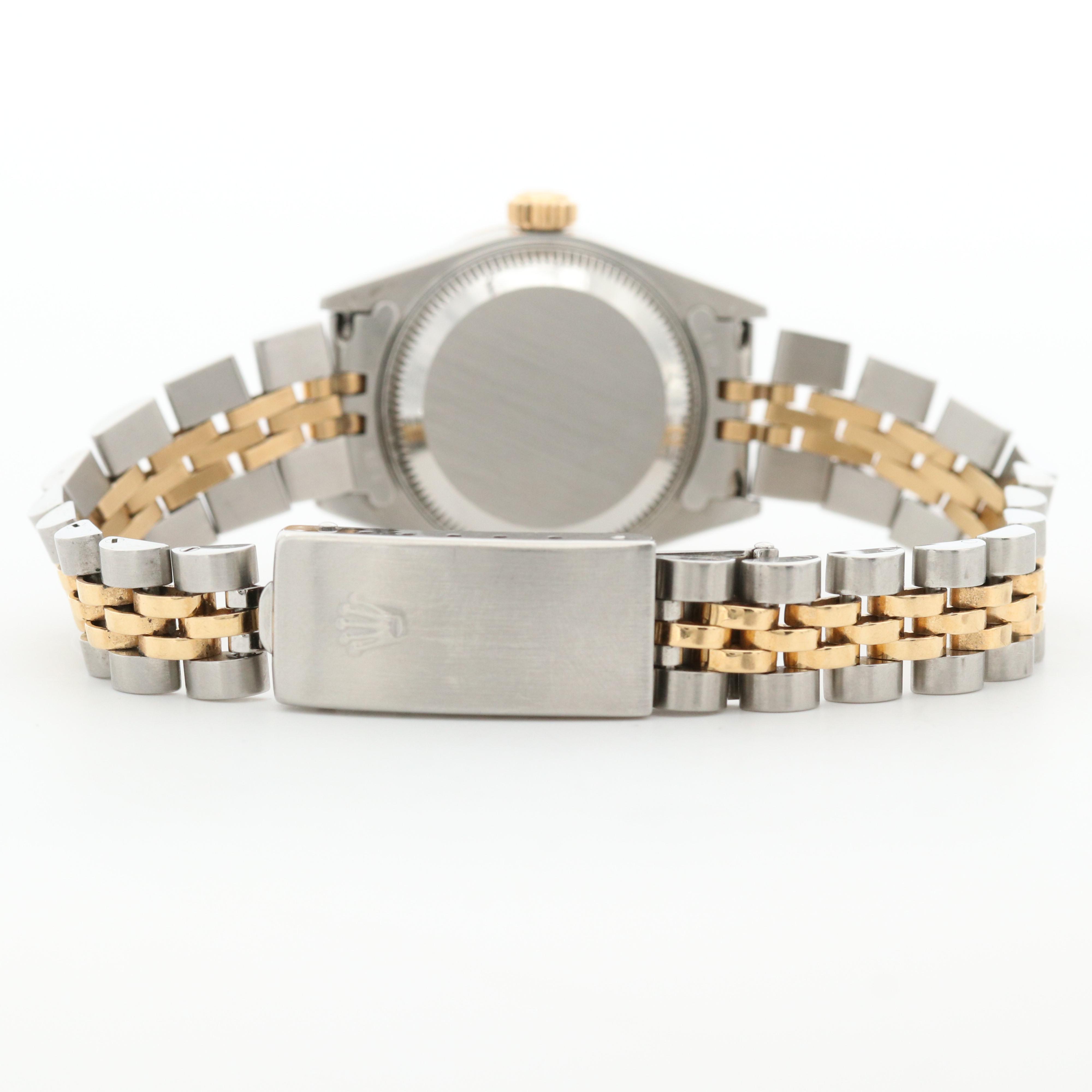 Rolex Datejust Diamond Bezel and Dial Stainless Steel and 18K Watch, 2002