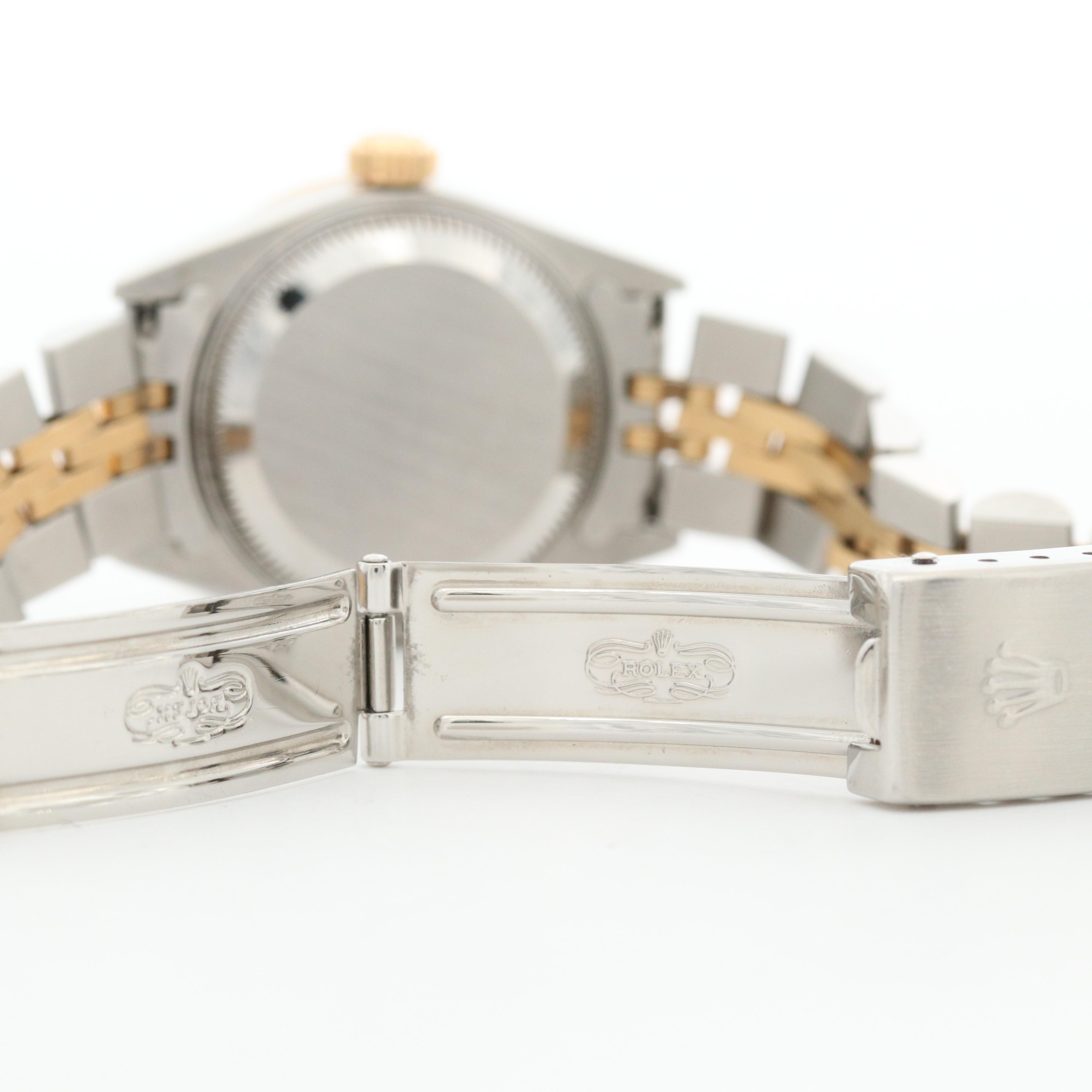 Rolex Datejust Diamond Bezel and Dial Stainless Steel and 18K Watch, 2002