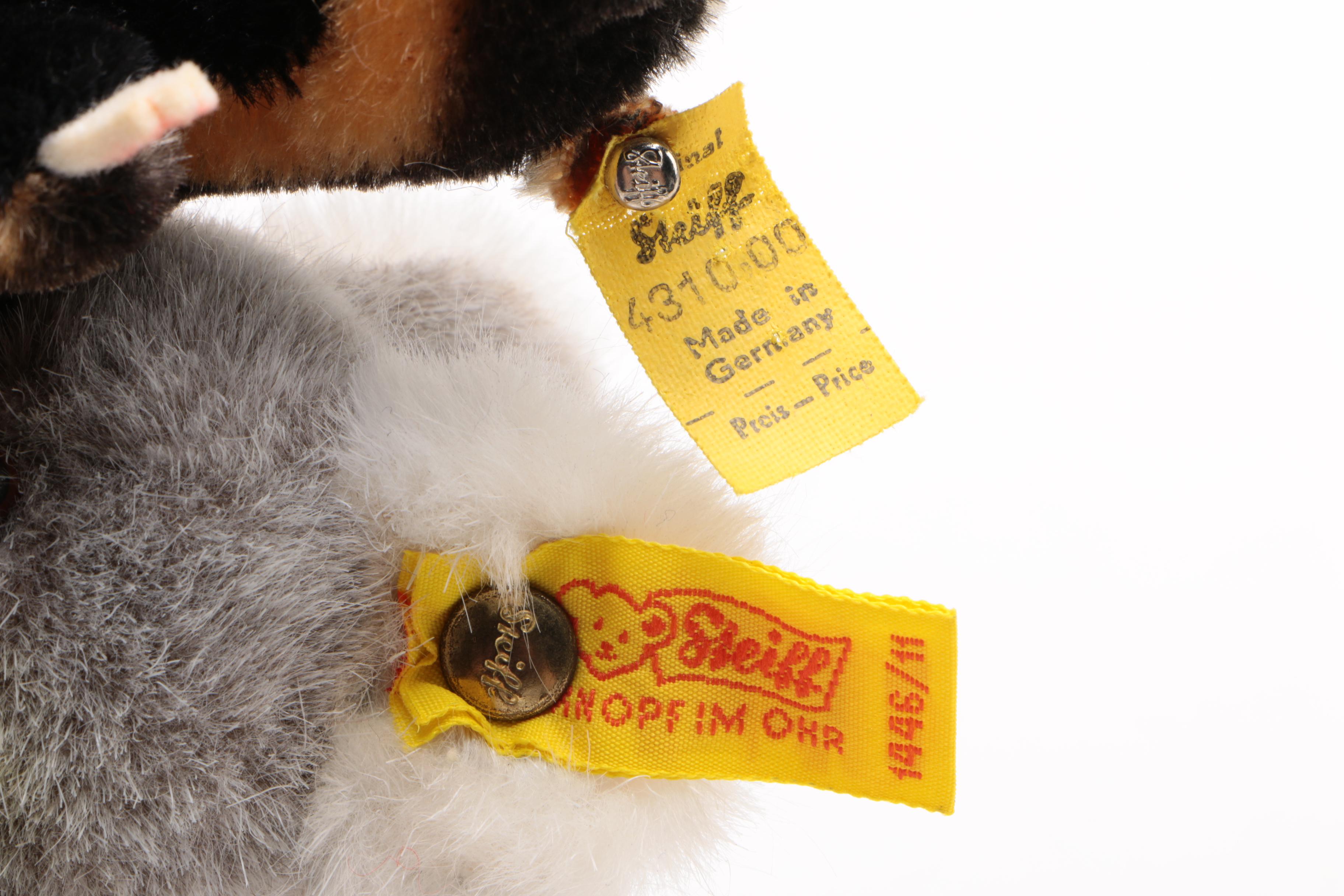 Steiff Stuffed Animals Including Badger "Diggy", Mid to Late 20th Century