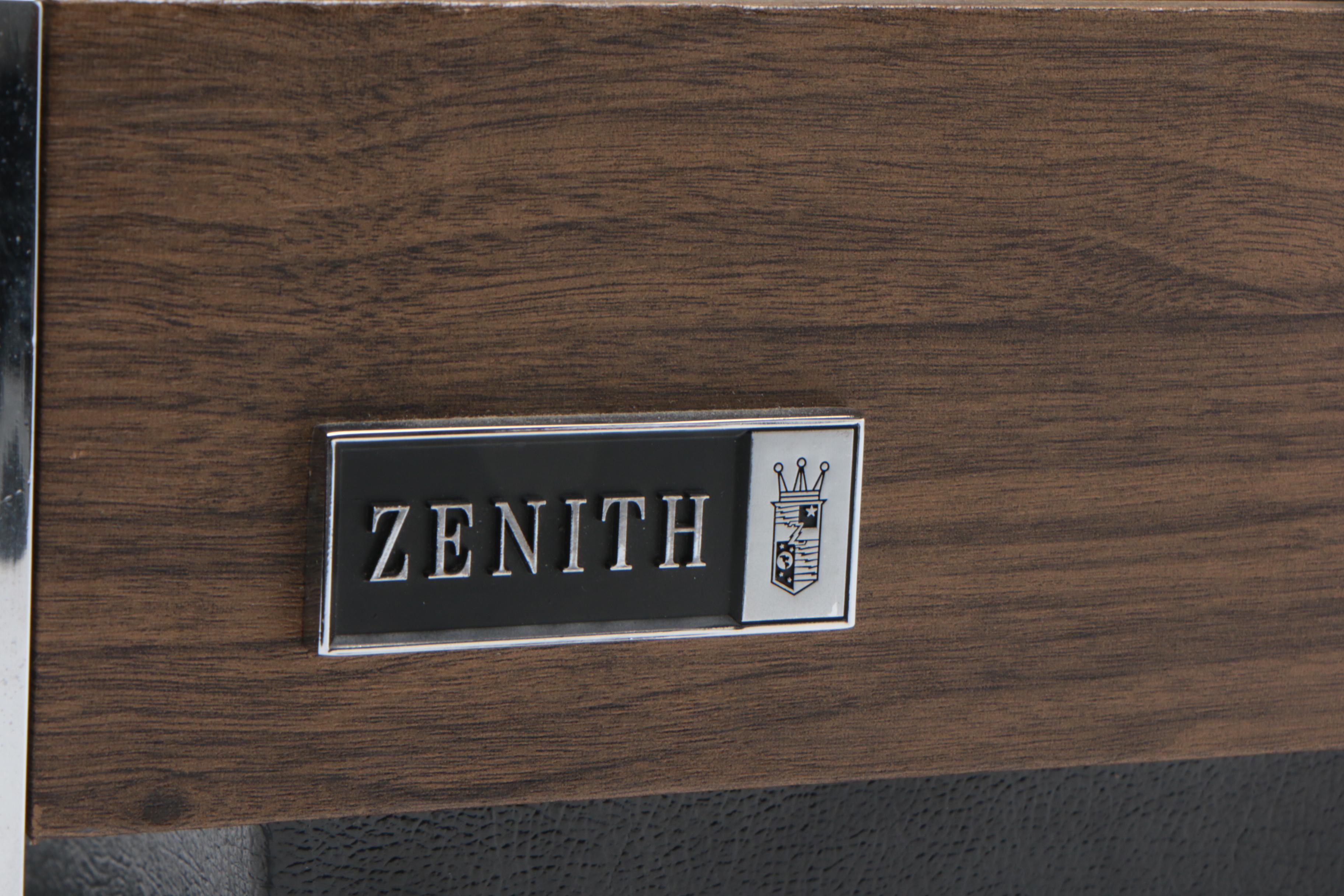 Zenith Solid State Record Player and Speakers, Mid to Late 20th Century