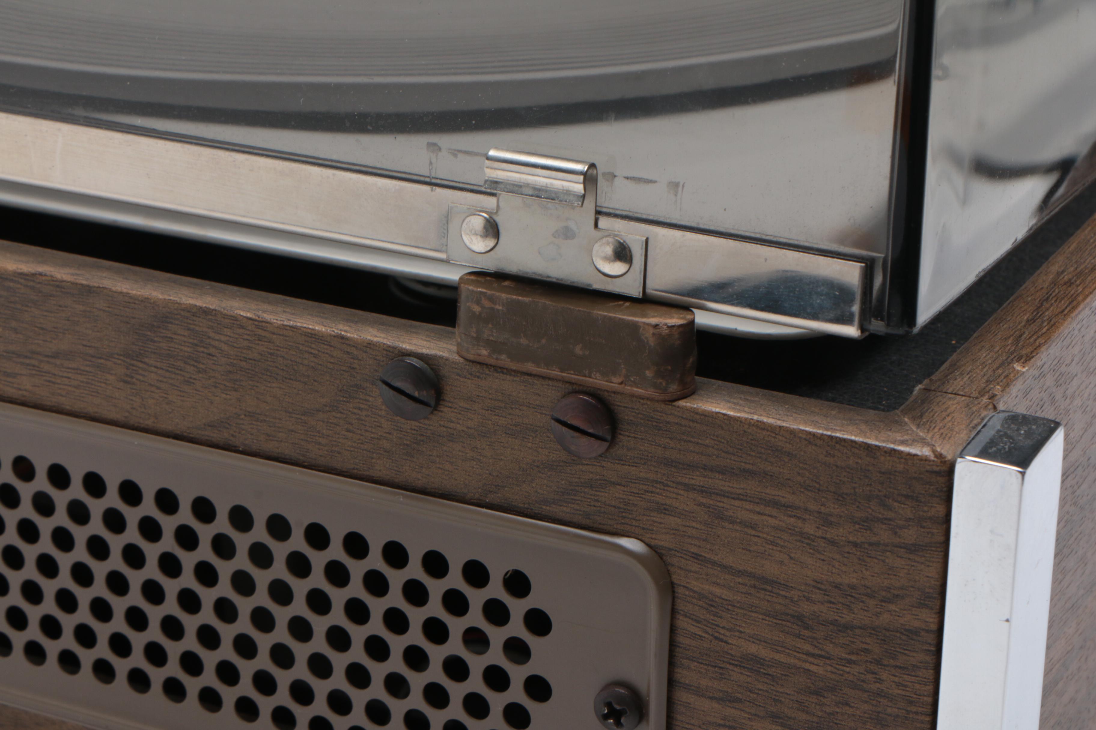 Zenith Solid State Record Player and Speakers, Mid to Late 20th Century