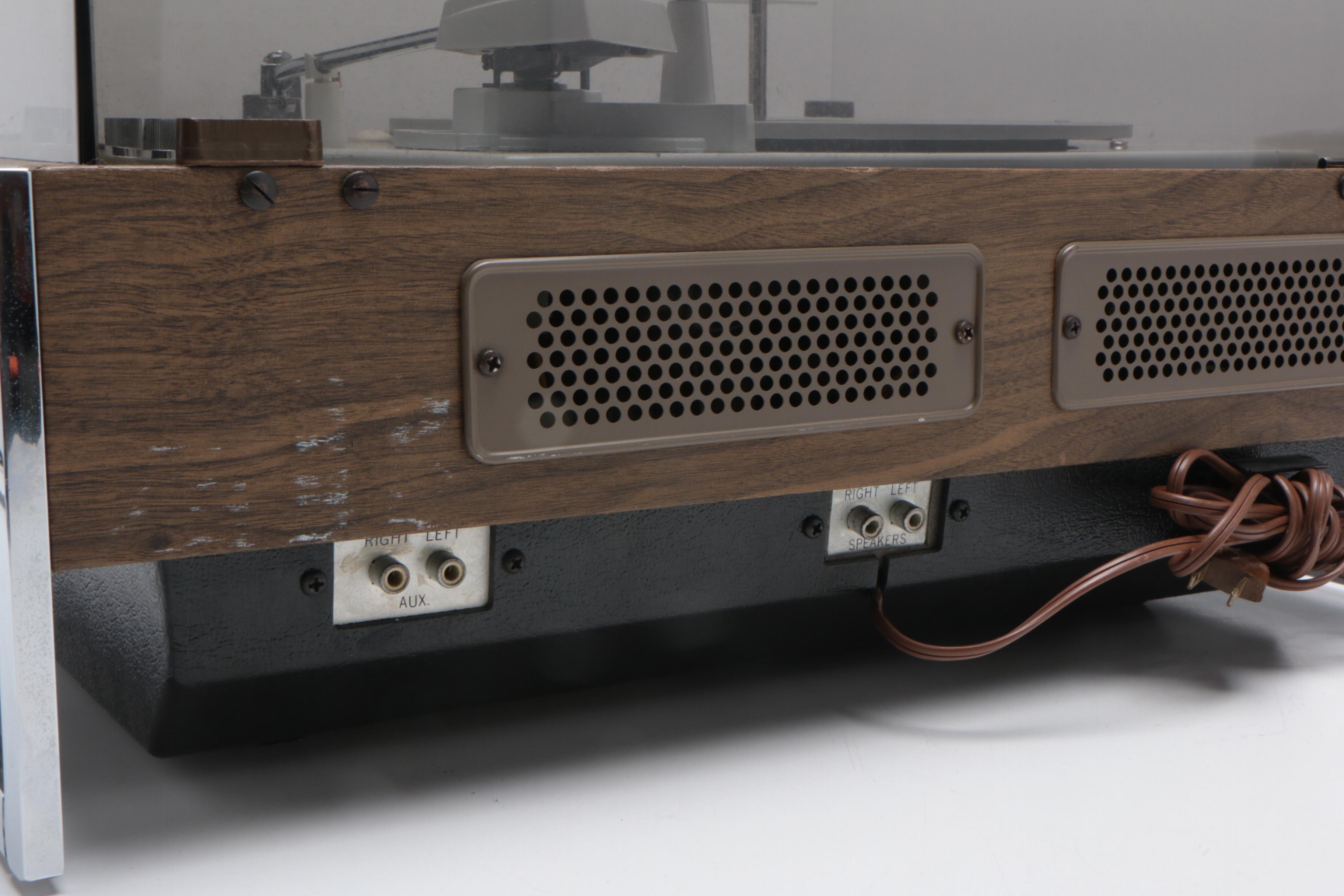 Zenith Solid State Record Player and Speakers, Mid to Late 20th Century