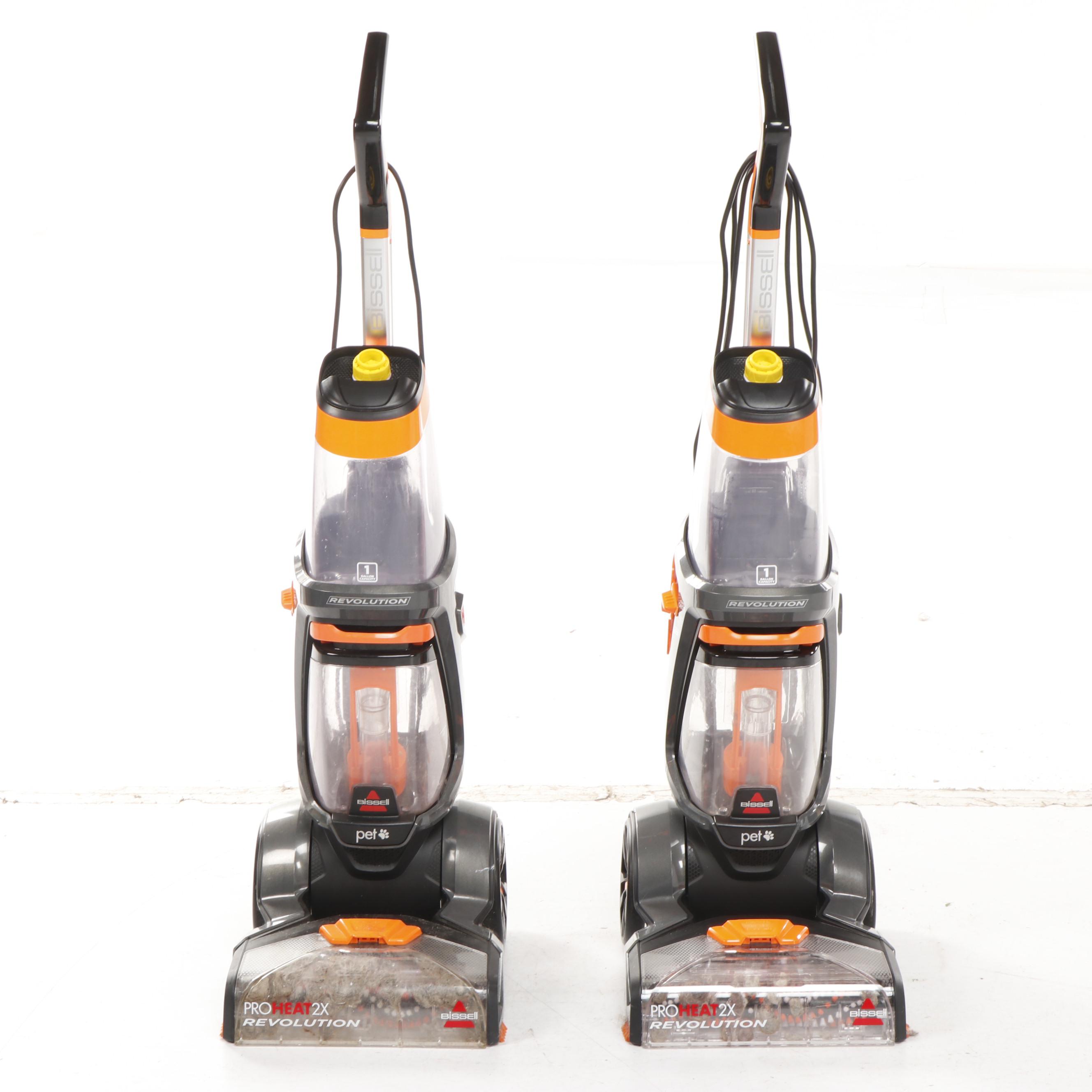 Pair of Bissell ProHeat 2x Revolution Upright Deep Cleaners