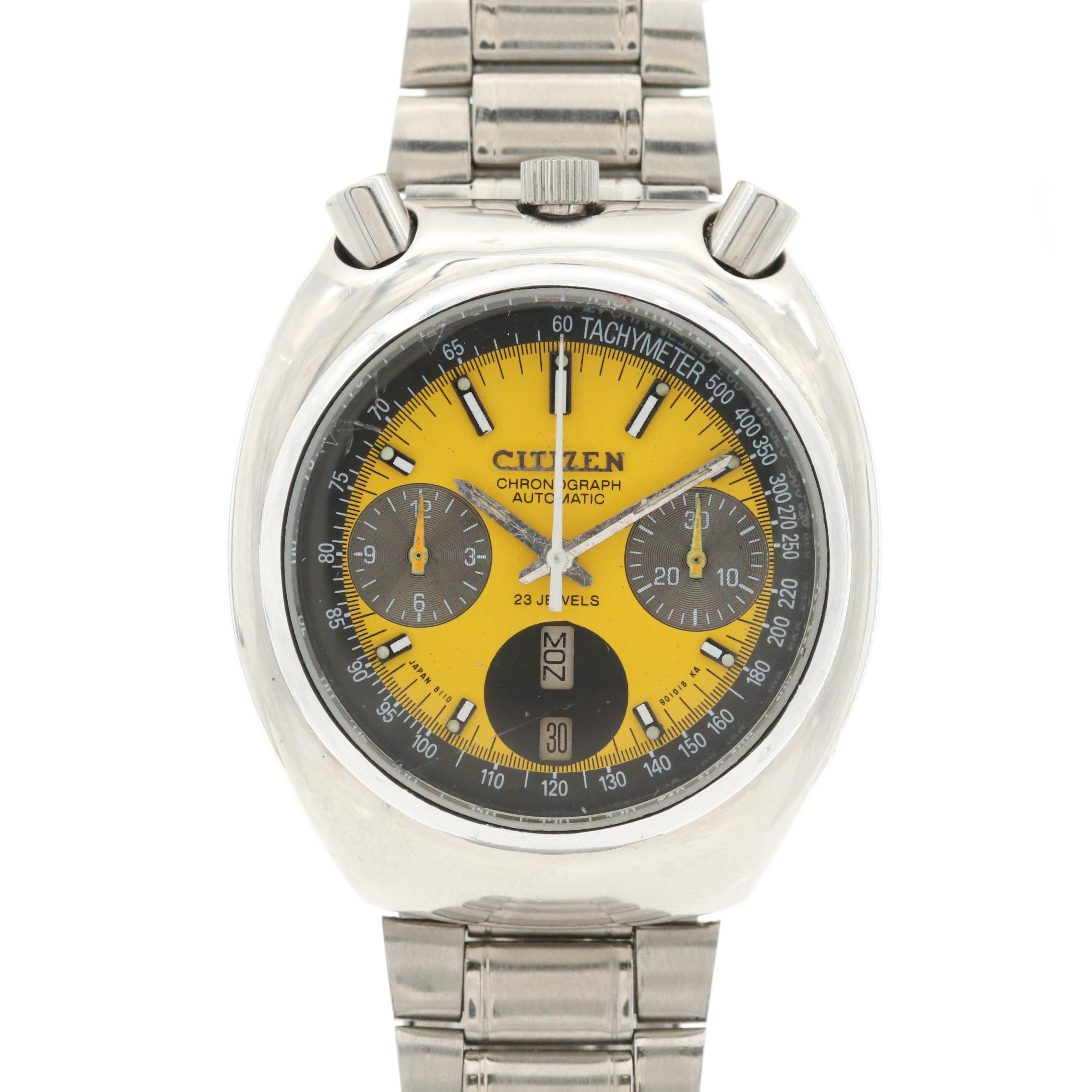Vintage Citizen Bullhead Automatic Chronograph Watch
