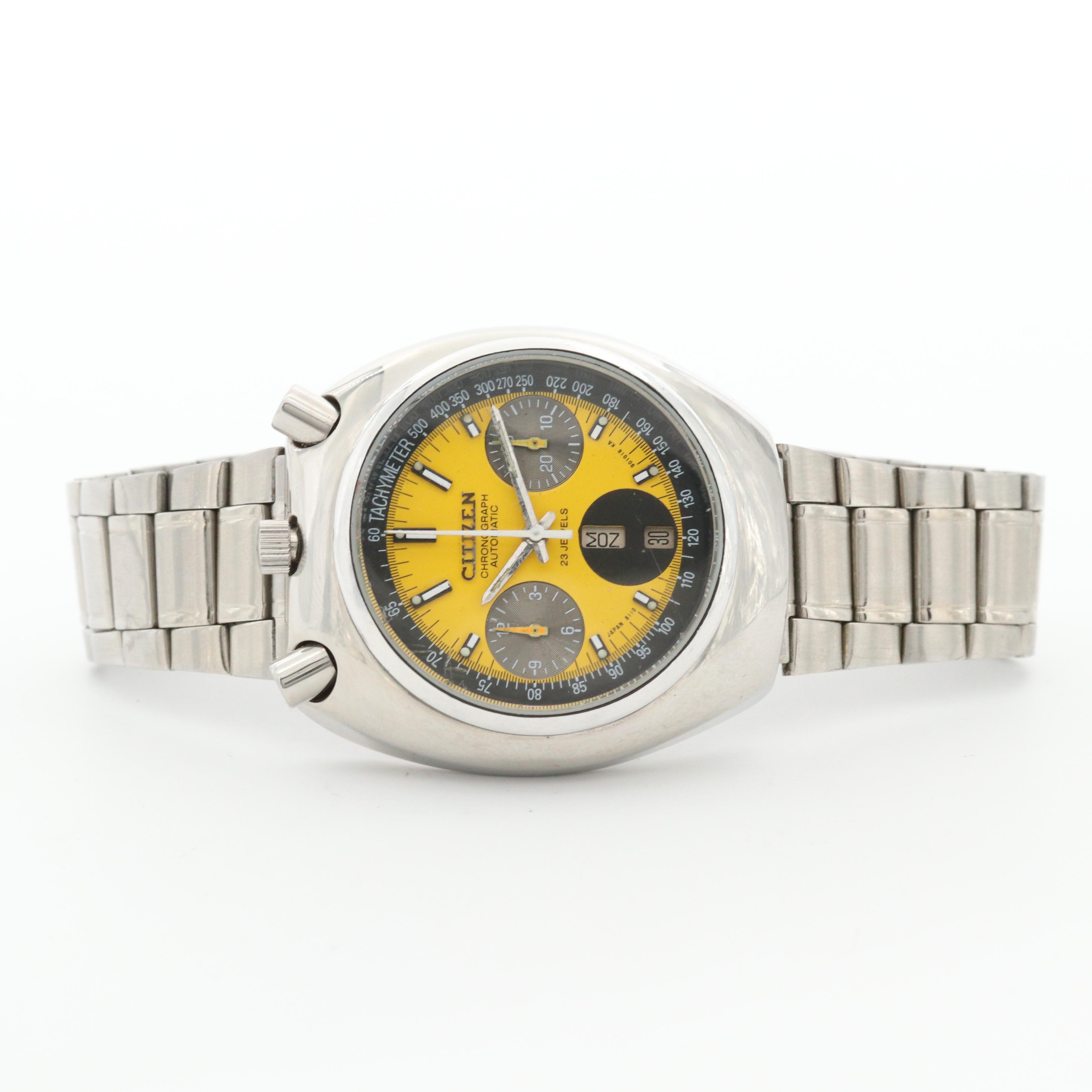 Vintage Citizen Bullhead Automatic Chronograph Watch