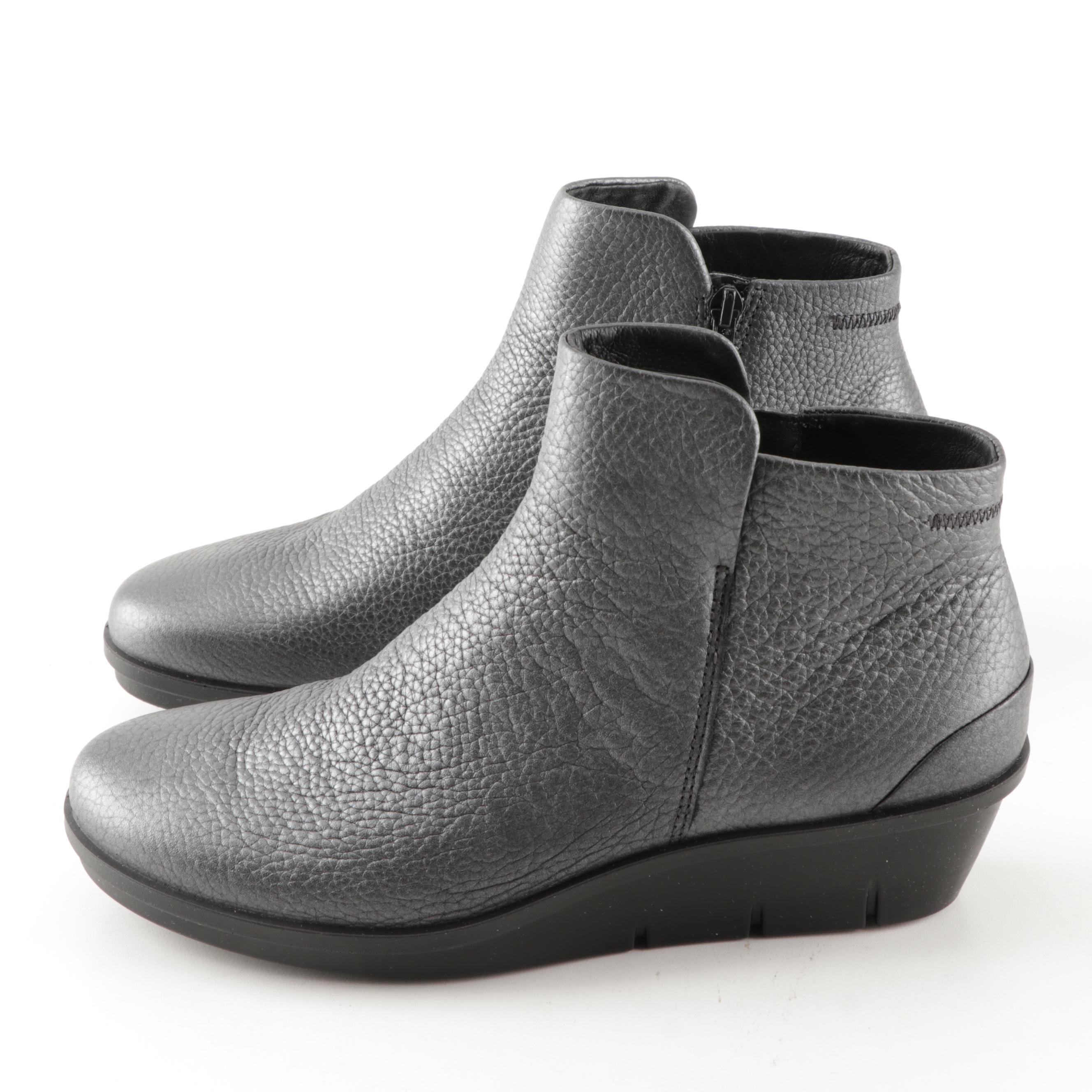 OTBT Marine Bone Sneakers and Ecco Skler Dark Silver Leather Booties