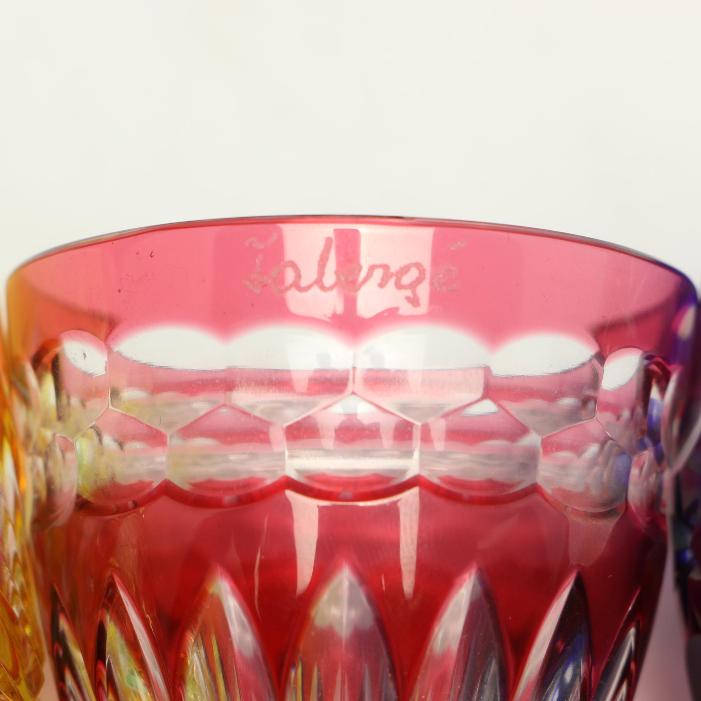 Faberge "Na Zdorovye" Cut to Clear Crystal Barware