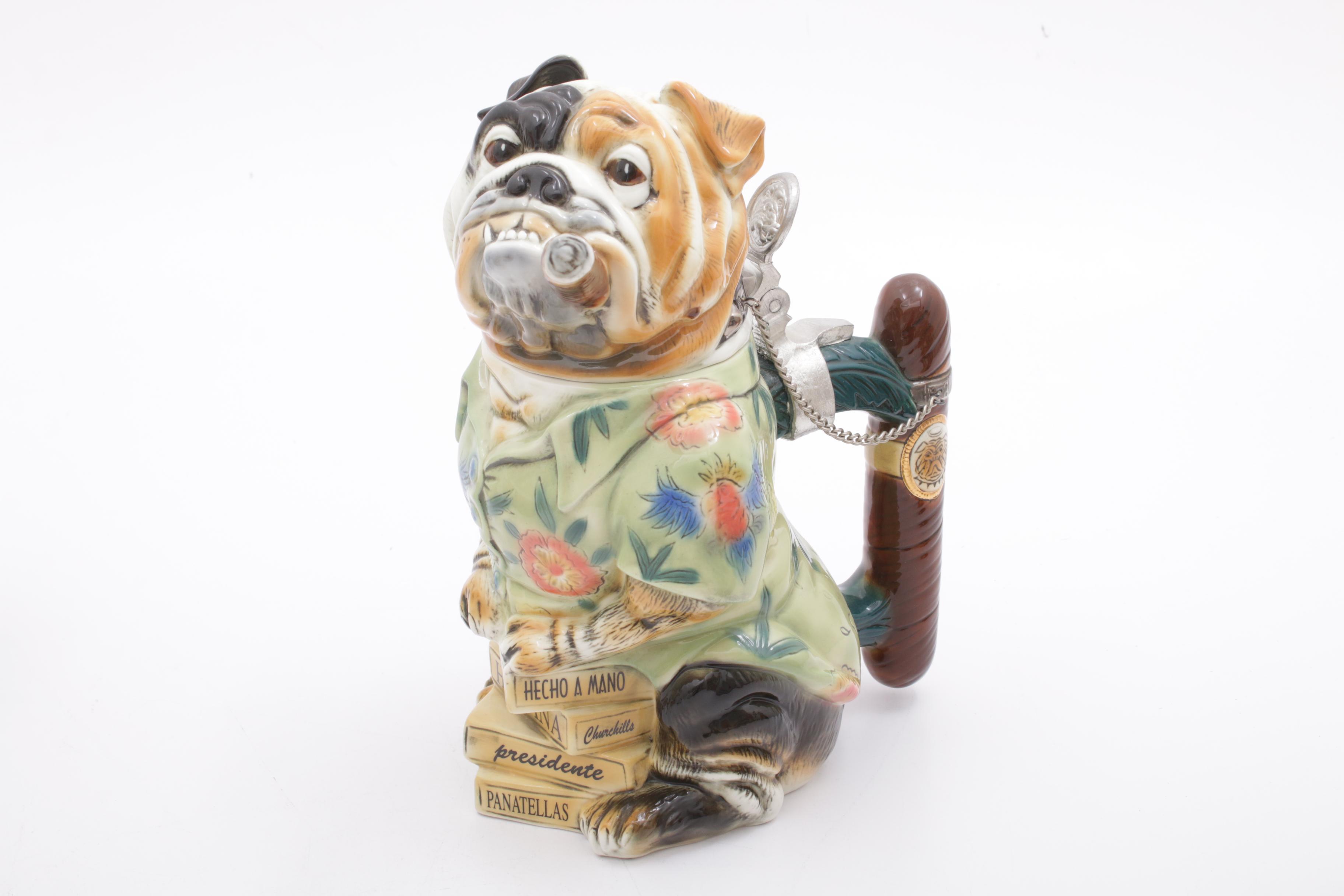 Albert Stahl Figural Character Bulldog Steins, Vintage