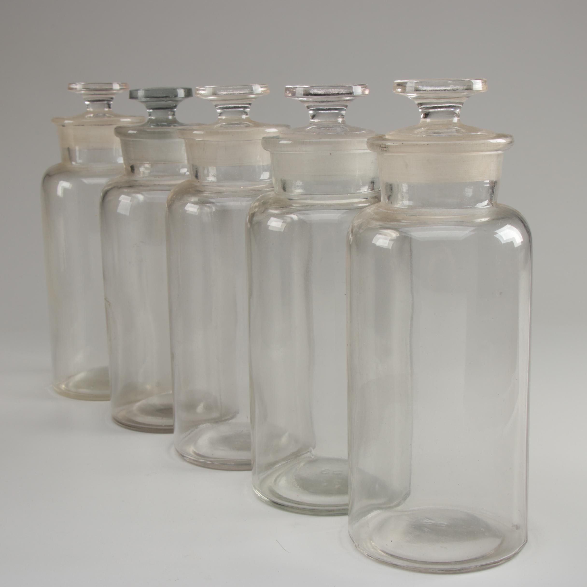 Wide Mouth Reagent Bottles with Ground Glass Stoppers