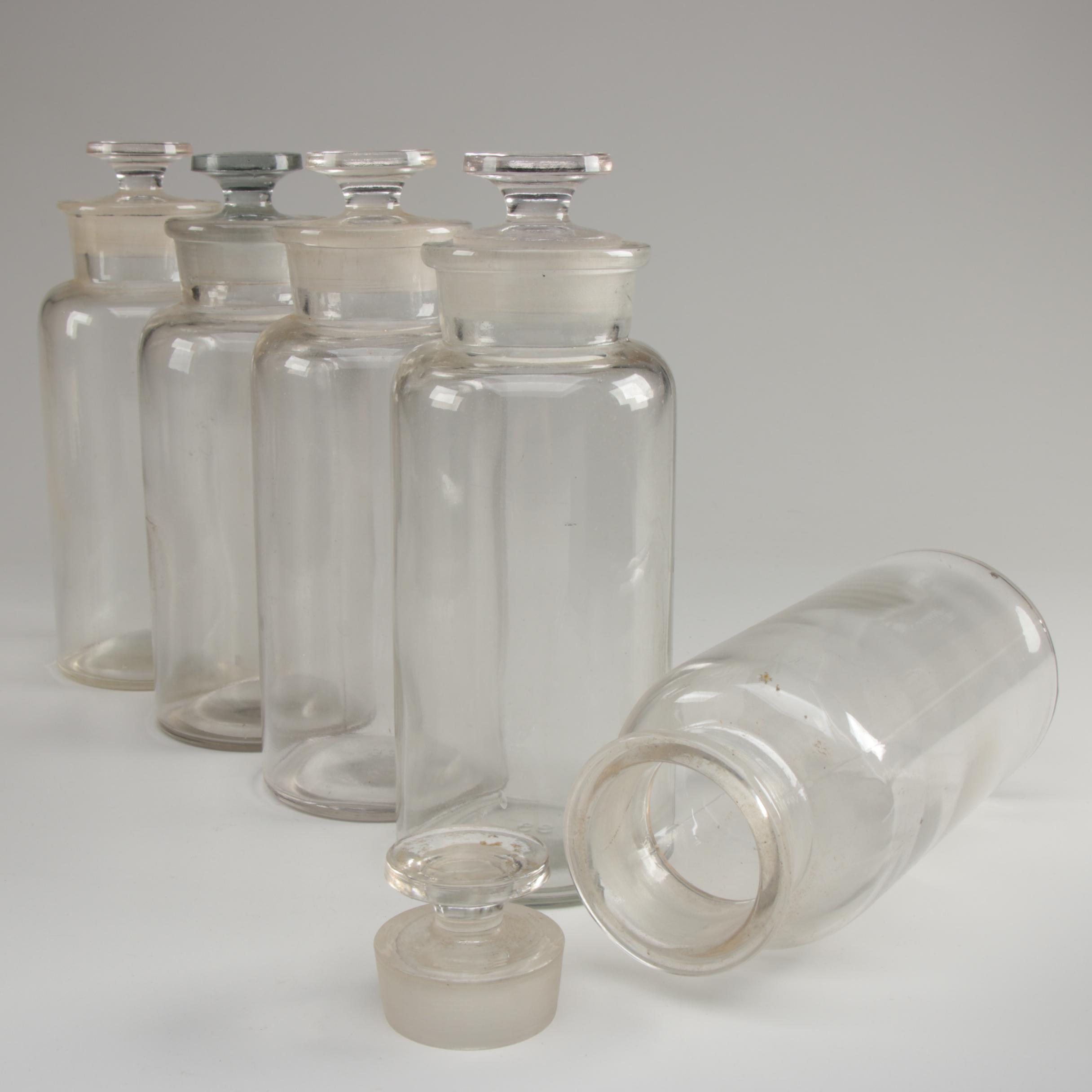 Wide Mouth Reagent Bottles with Ground Glass Stoppers