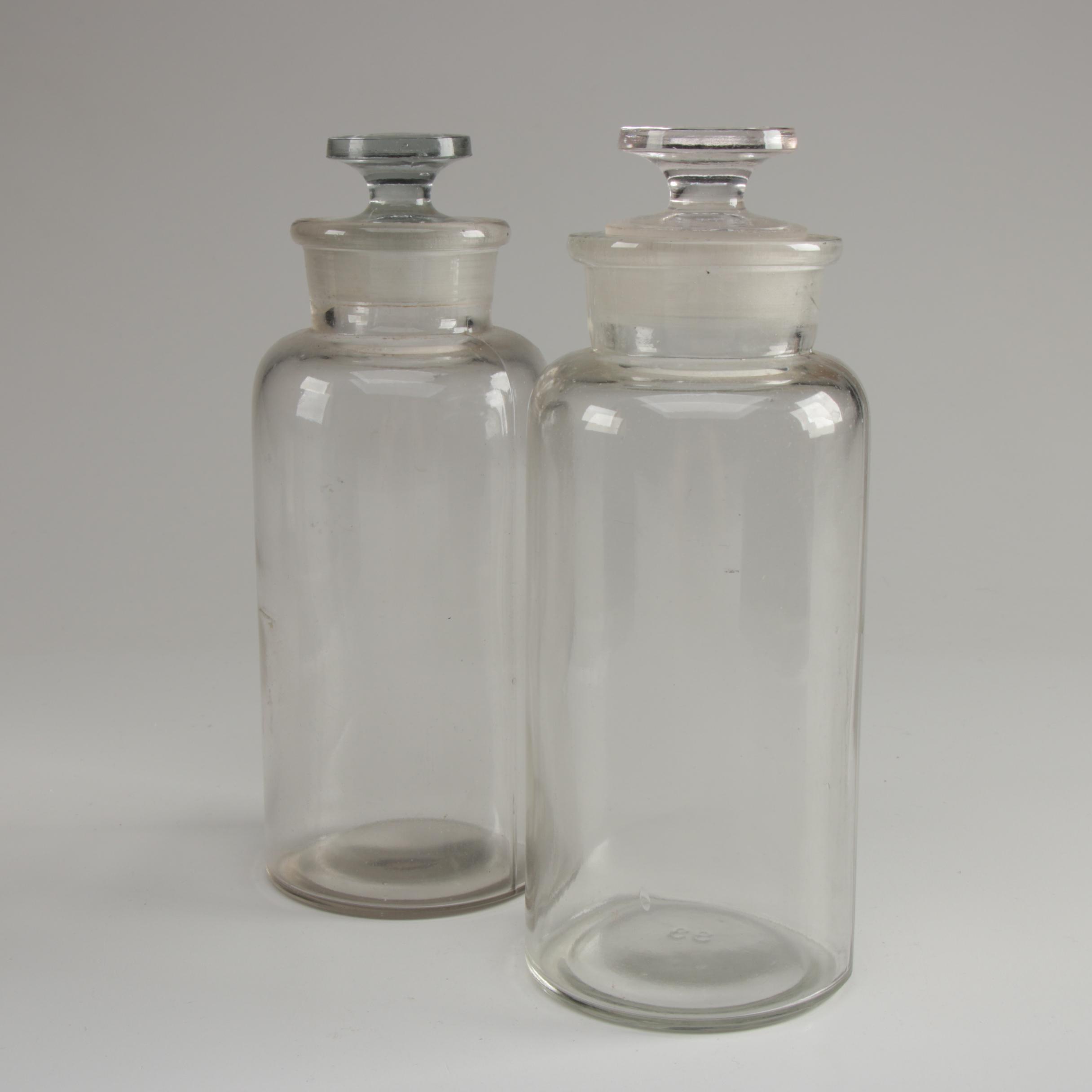 Wide Mouth Reagent Bottles with Ground Glass Stoppers