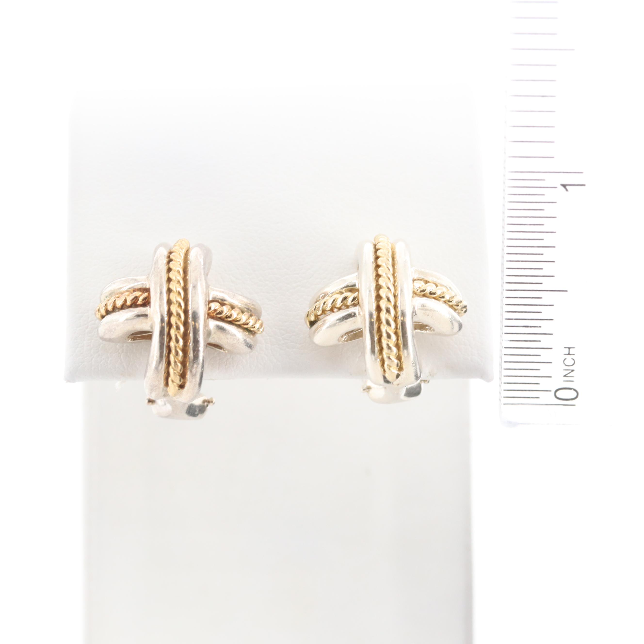 Sterling David Yurman Ruby Pendant and Tiffany & Co. "Signature X" Earrings