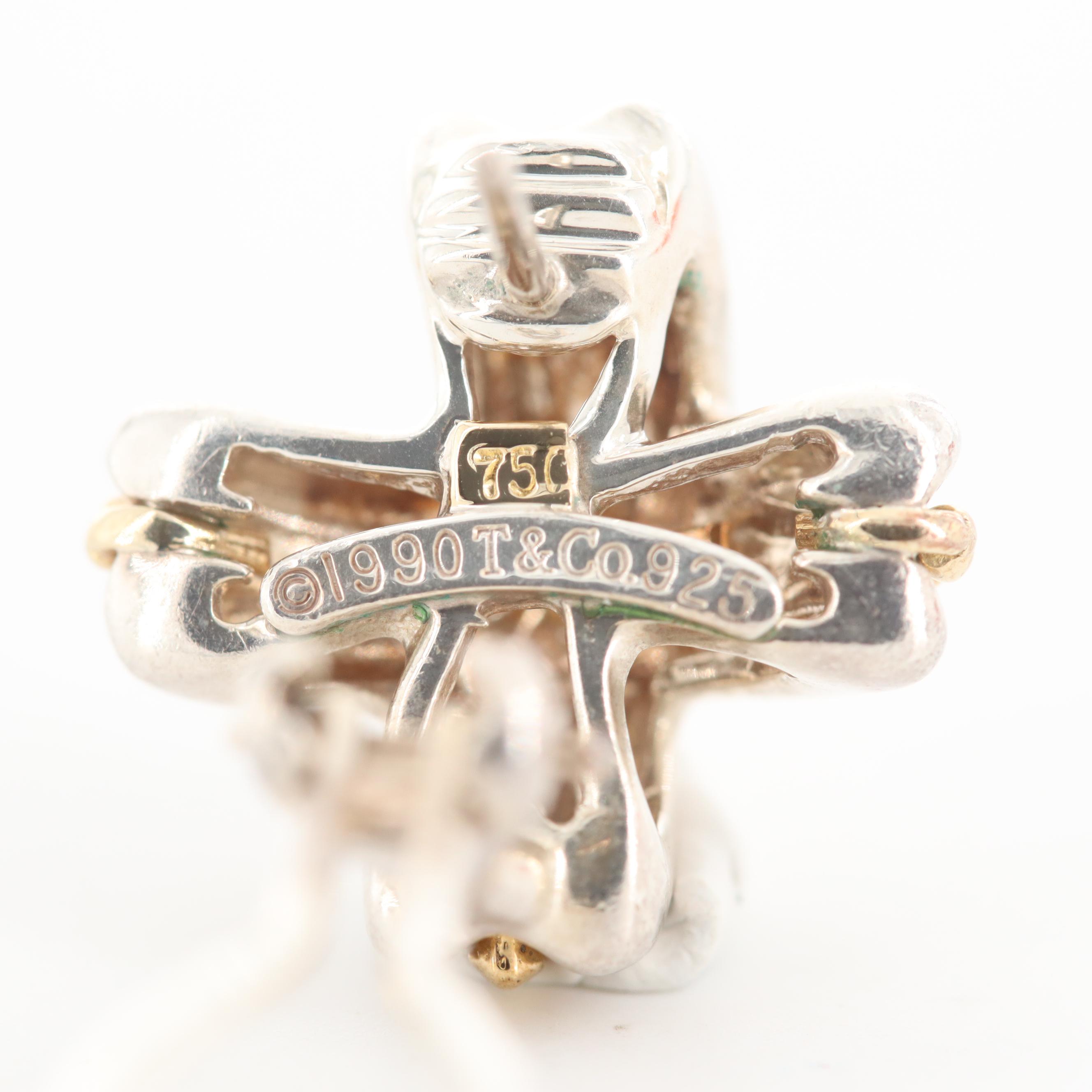 Sterling David Yurman Ruby Pendant and Tiffany & Co. "Signature X" Earrings