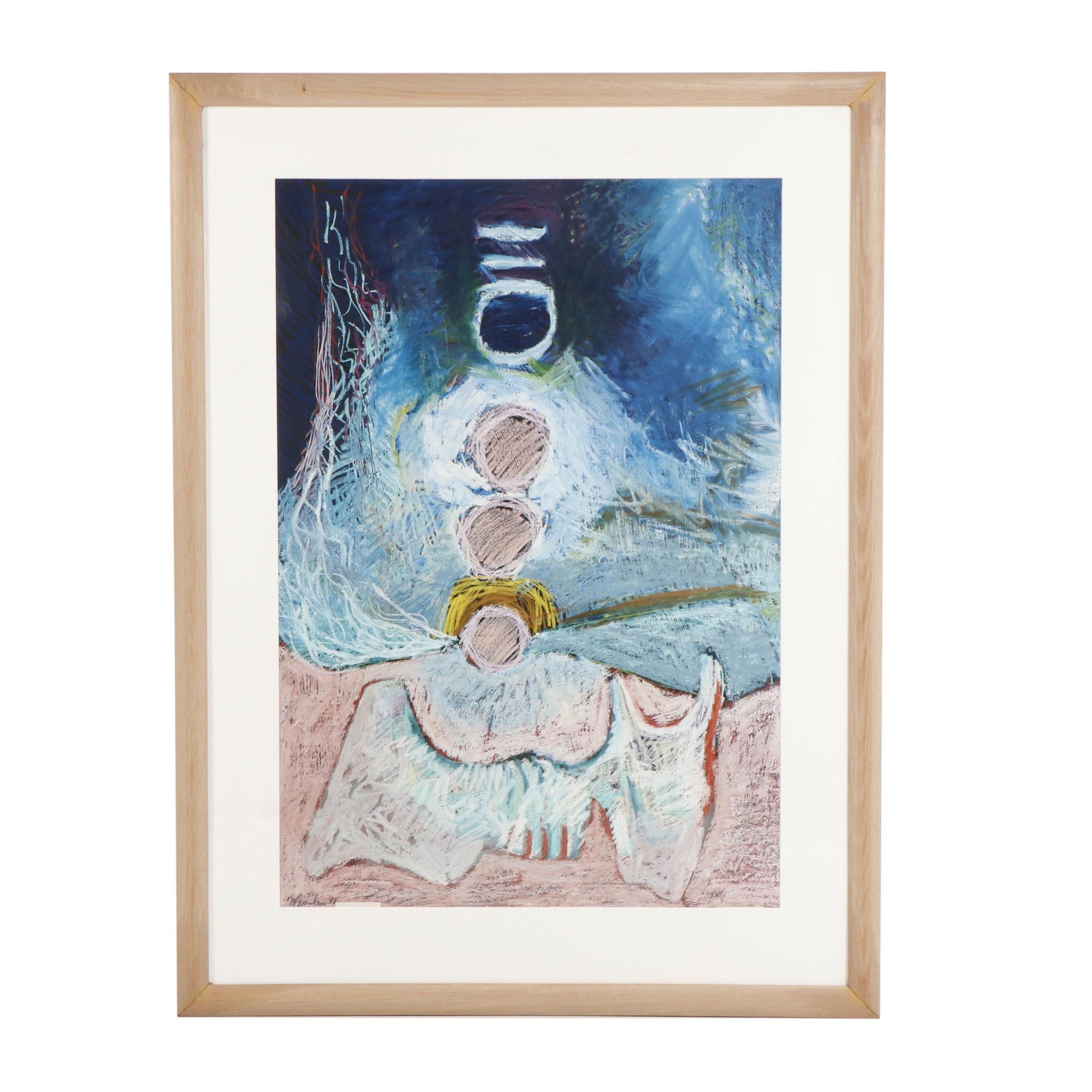 Robert Winslow Abstract Pastel Drawing