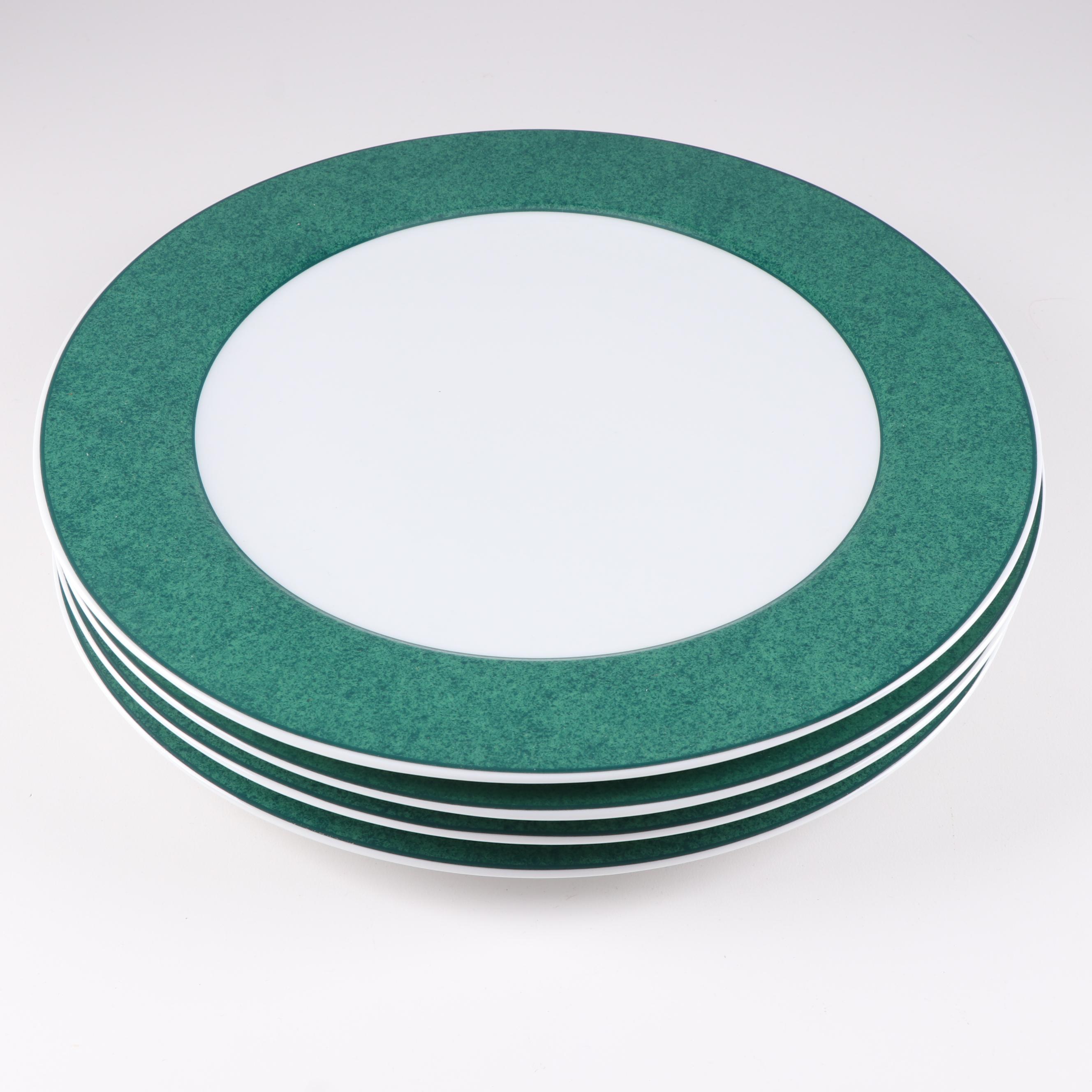 Royal Worcester "Worchester Herbs" Dinner Plates and "Colours" Service Plates