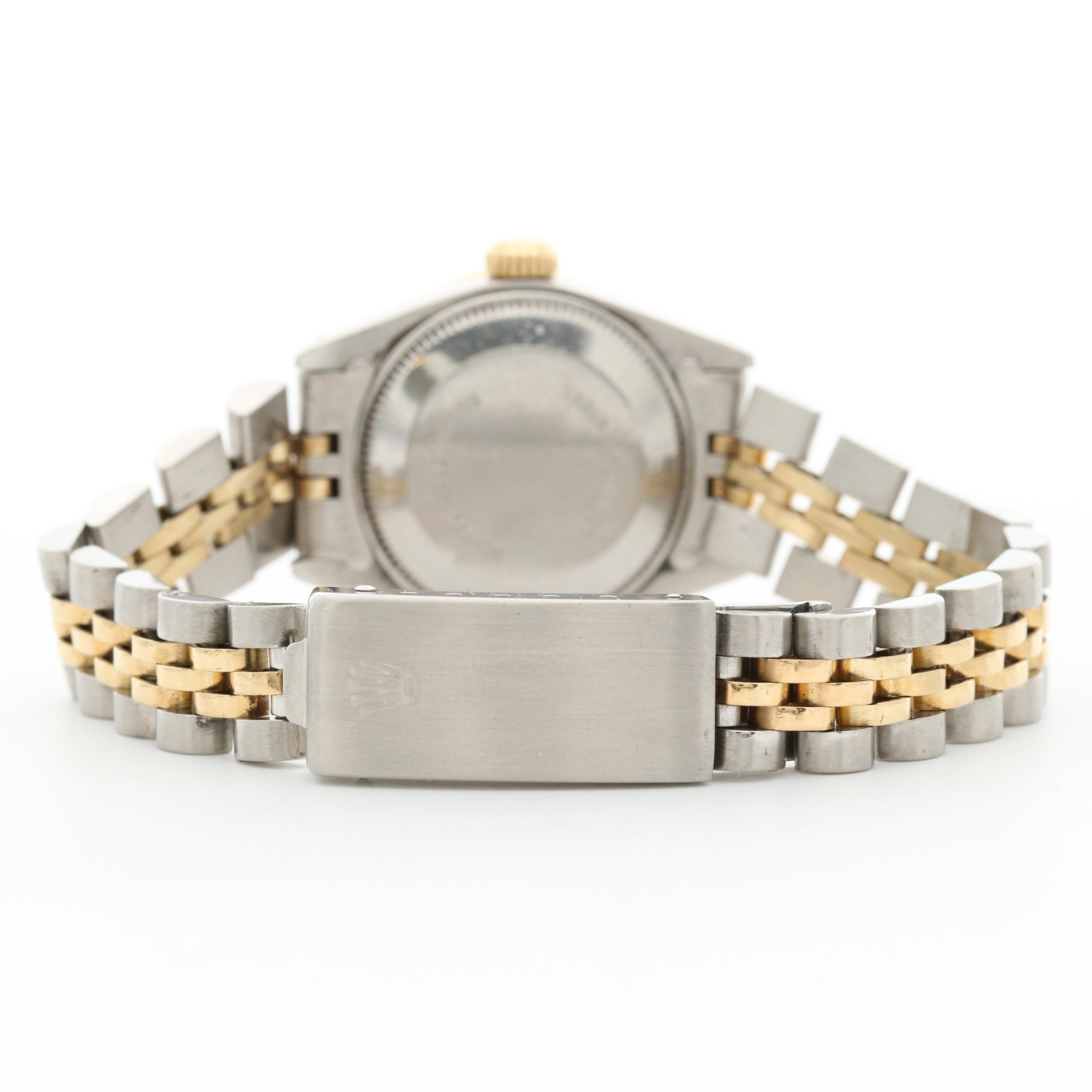 Rolex Datejust 14K Gold and Stainless Steel Watch With Diamond Bezel, 1979